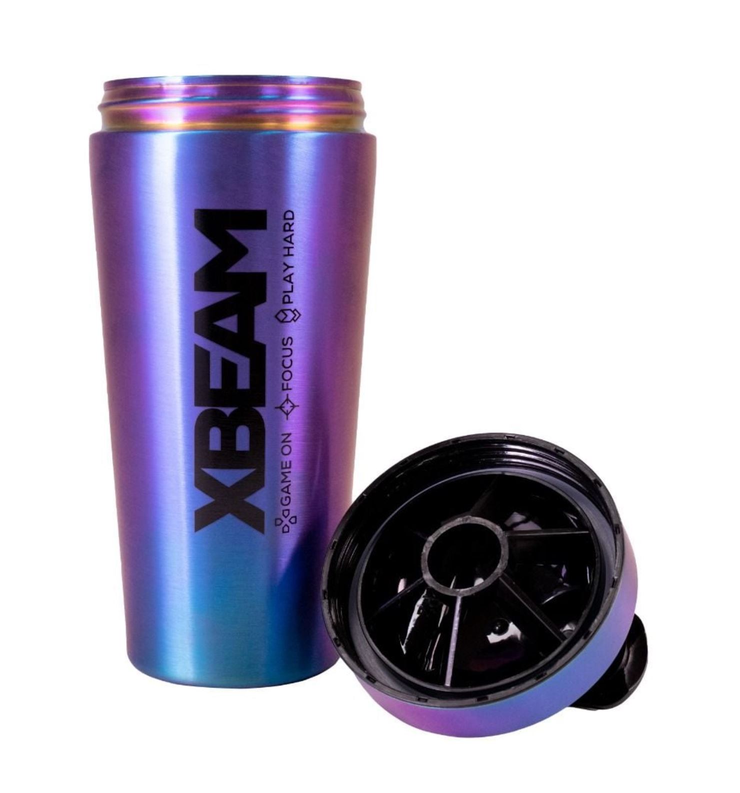 XBEAM HoloShake Stahlshaker im Cyberpunk-Design 739 ml