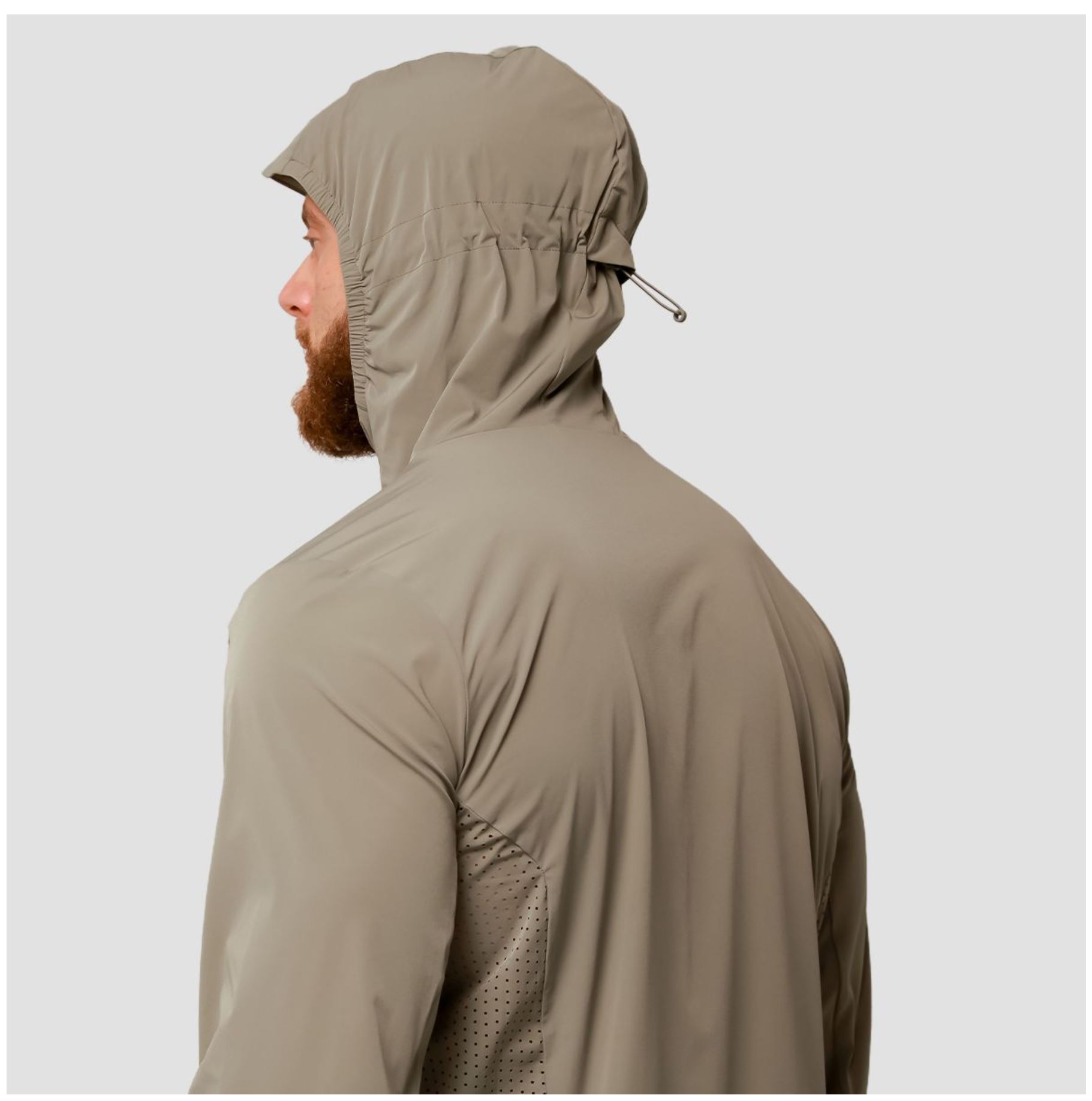 GymBeam PULSE Laufjacke wasserdicht Trainingsjacke DWR-Imprägniert Vetiver Gr. S