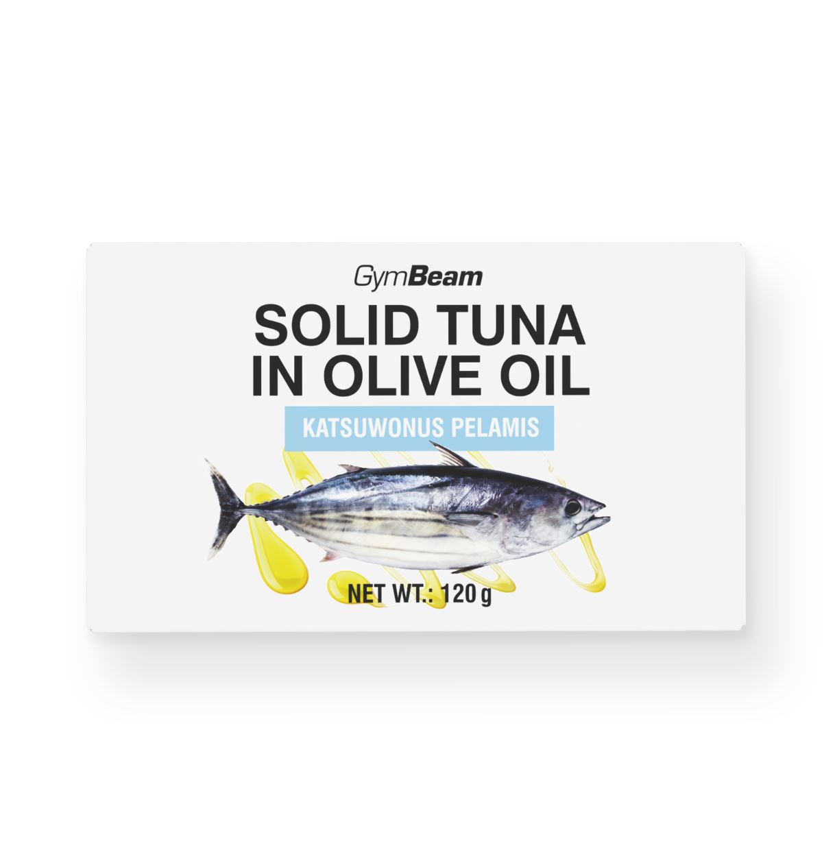 GymBeam Thunfisch in Olivenöl Proteinreicher Fisch mit Premium-Olivenöl 120 g