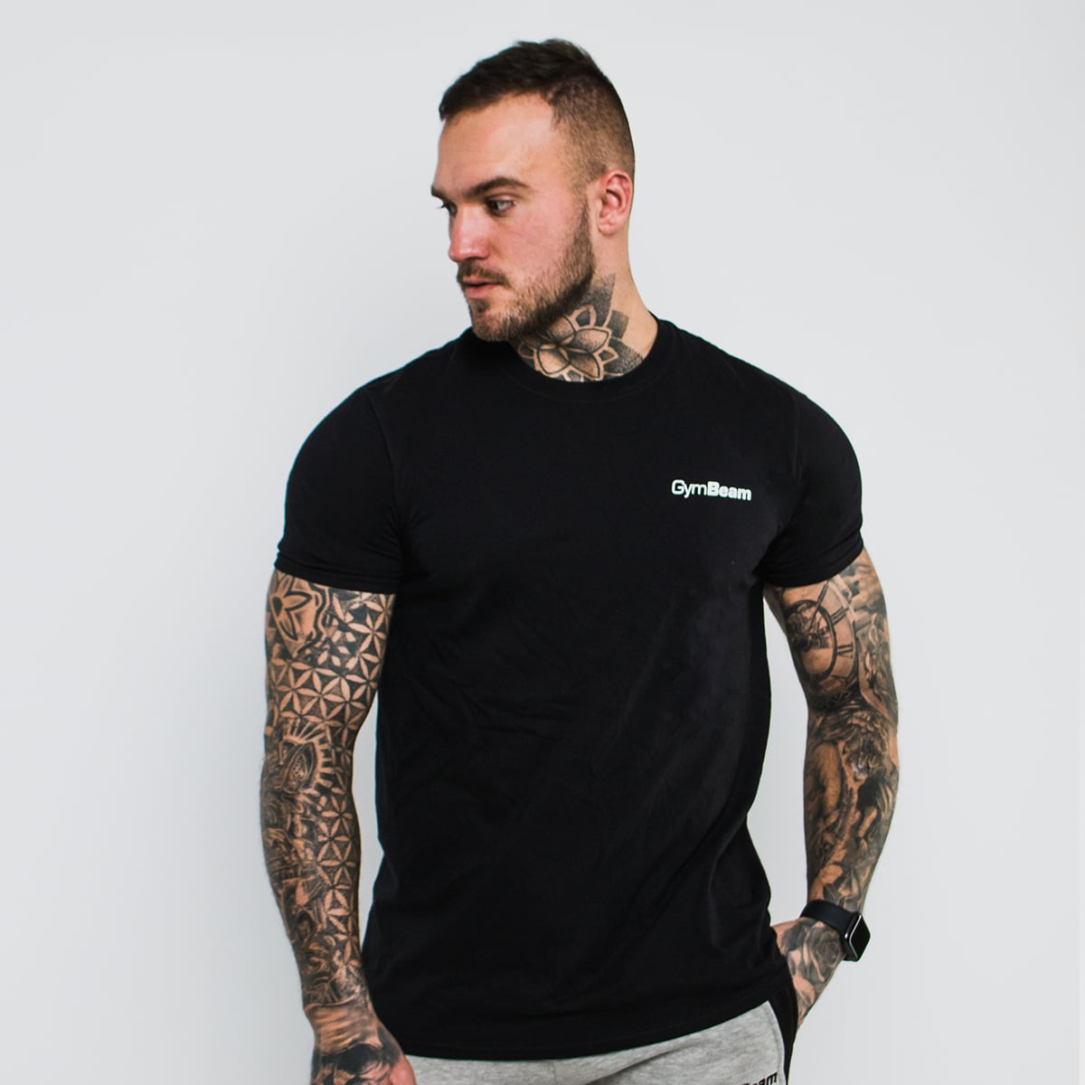 GymBeam Basic T-Shirt atmungsaktiv für Männer aus 100% Baumwolle