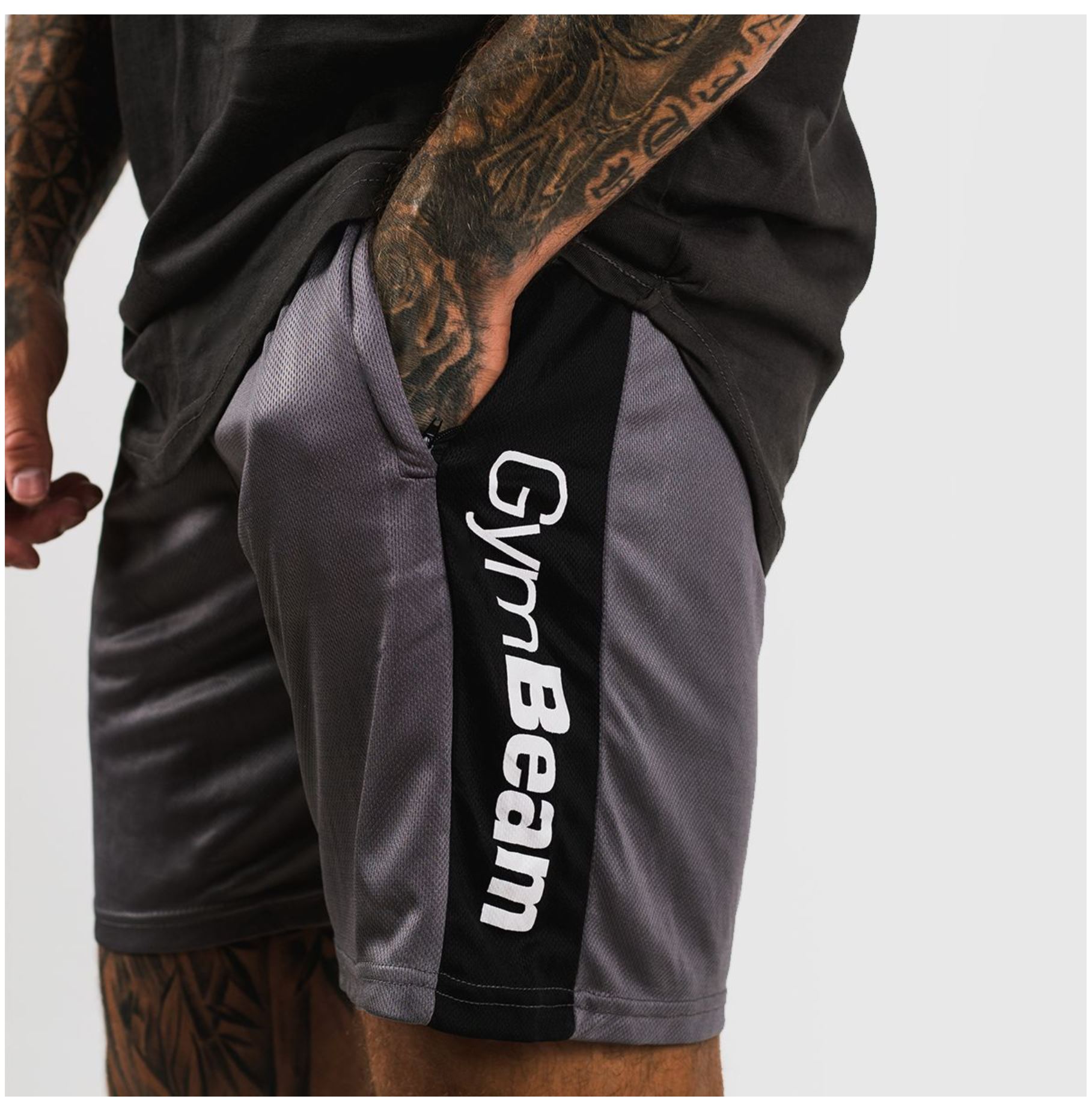 GymBeam VERTICAL-Shorts Sportshorts für Männer als Trainingsshorts Grau Gr. S