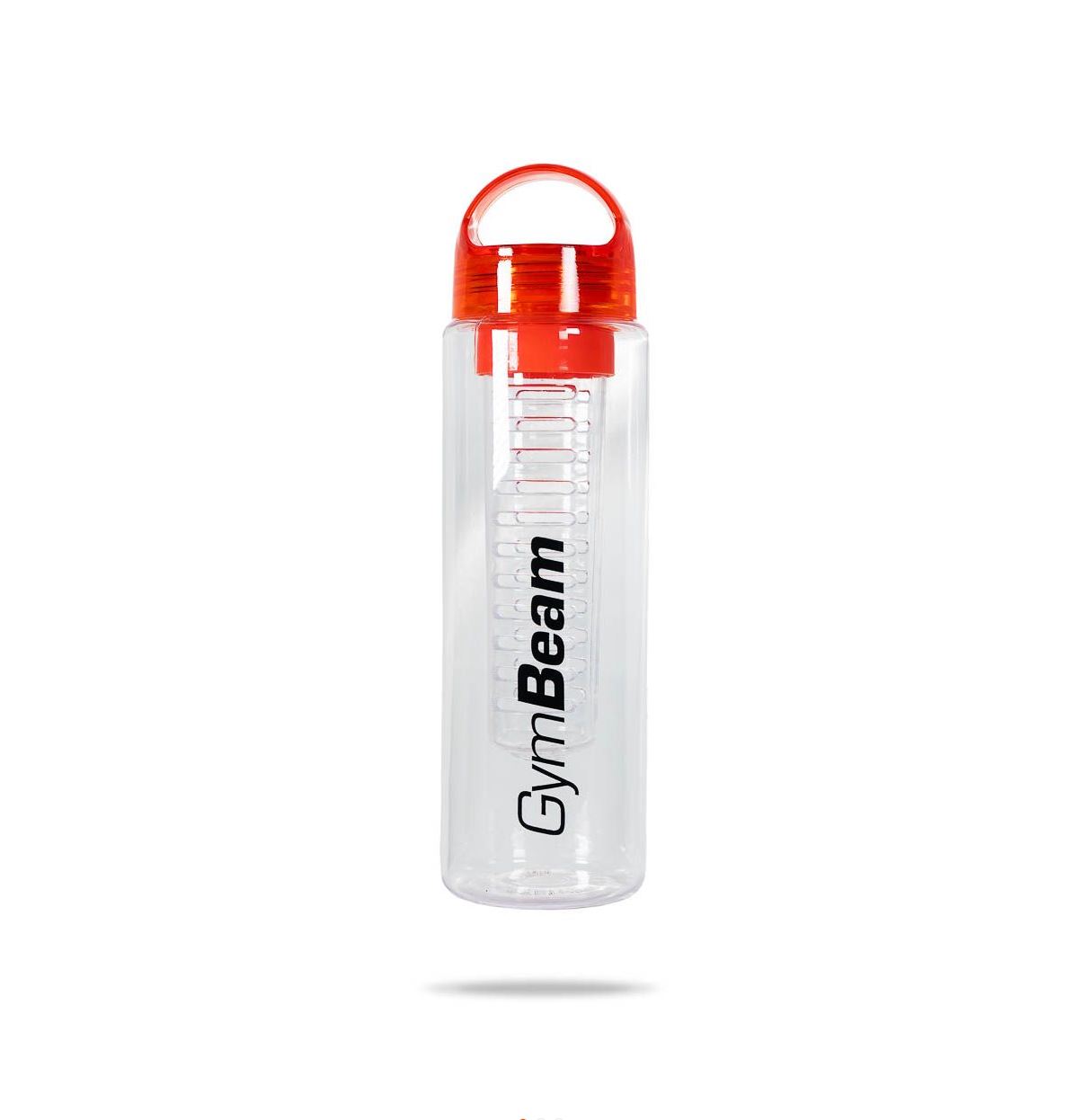 GymBeam Infuser Trinkflasche mit Aufgussfilter Sportflasche leicht durchsichtigt mit Filter Orange 700 ml