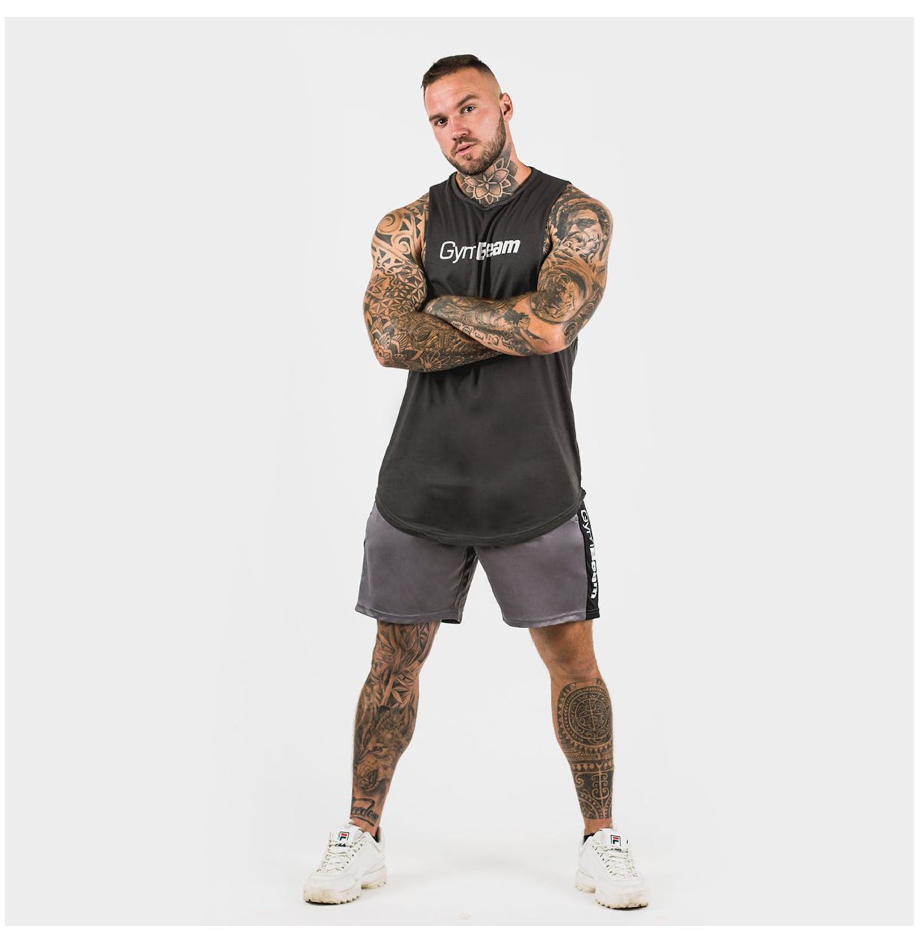 GymBeam VERTICAL-Shorts Sportshorts für Männer als Trainingsshorts Grau Gr. S