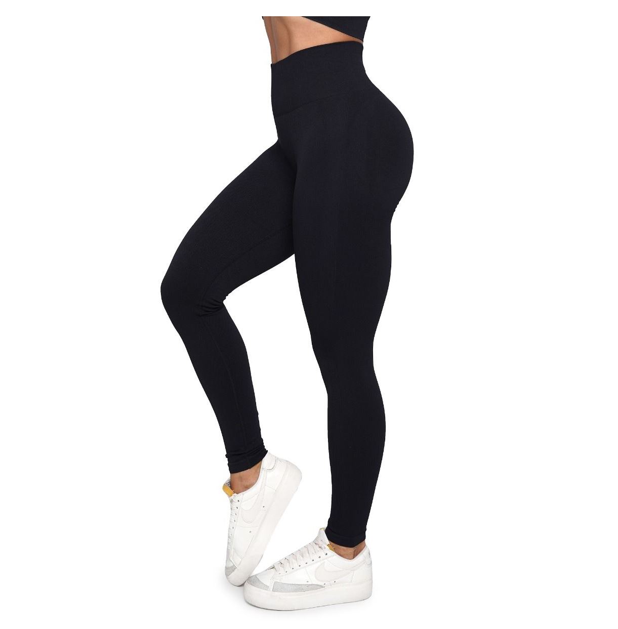 GymBeam Scrunch-Bum-Leggings LIFT schwarz Nahtlose Sportleggings für Frauen Gr. M