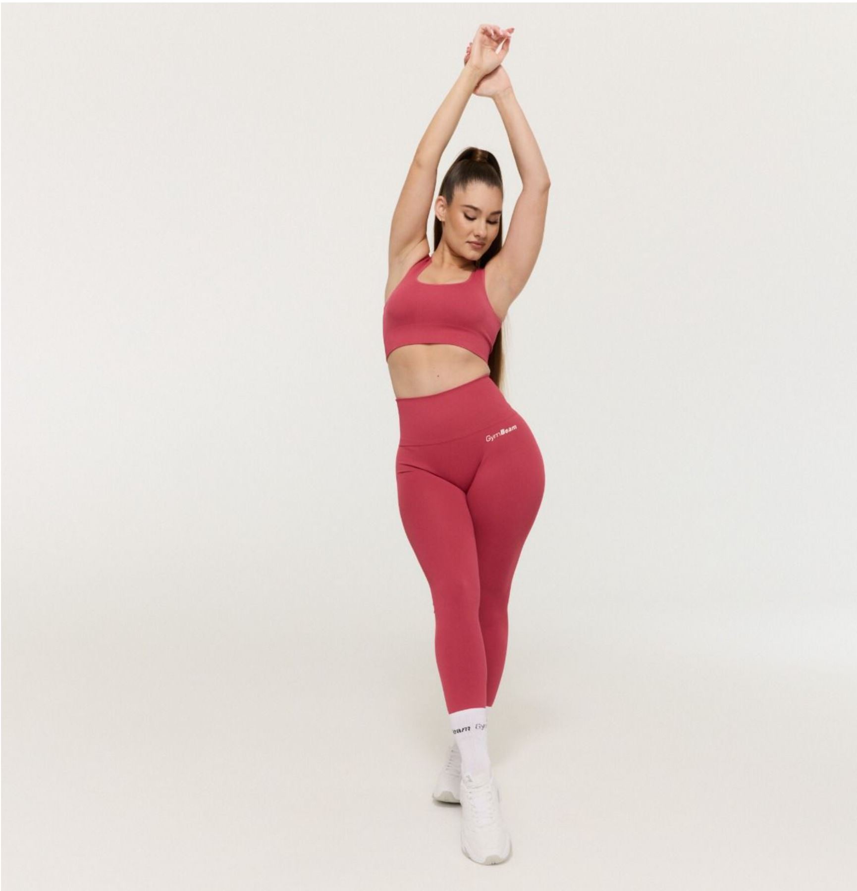 GymBabe Leggings nahtloses Design Fitness-Leggings mit hohem Rippbund