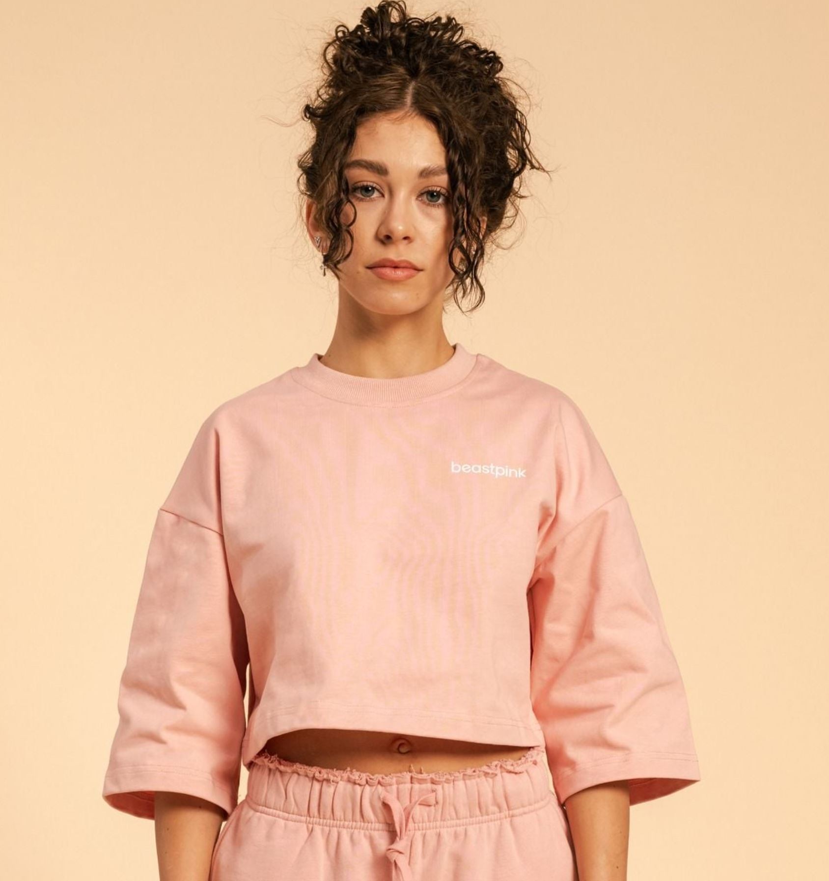 BeastPink SERENITY Crop T-Shirt Oberteil mit Kurzpassform aus 100% Baumwolle