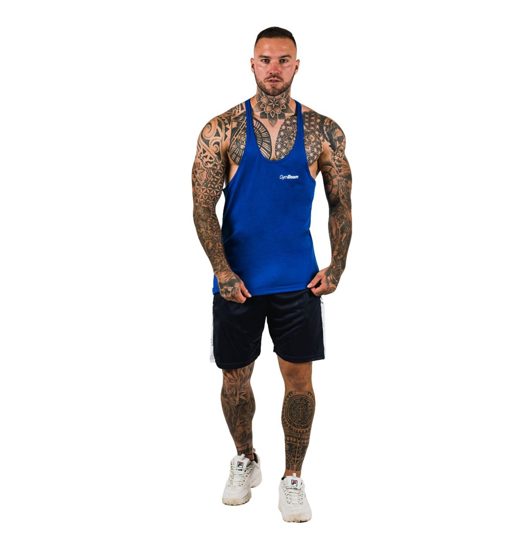 GymBeam Tank Top STRINGER blau für Männer Sport-Tank Top atmungsaktiv Gr. S