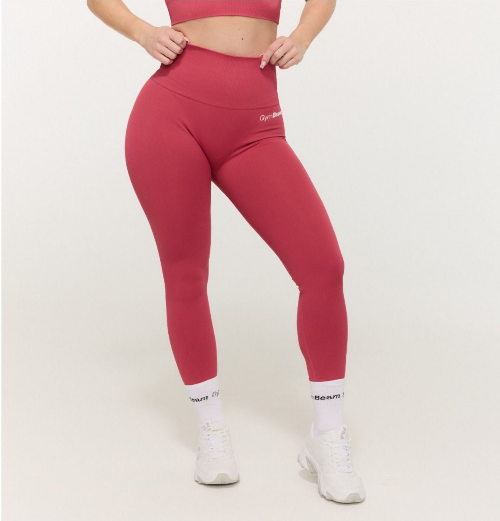 GymBabe Leggings nahtloses Design Fitness-Leggings mit hohem Rippbund