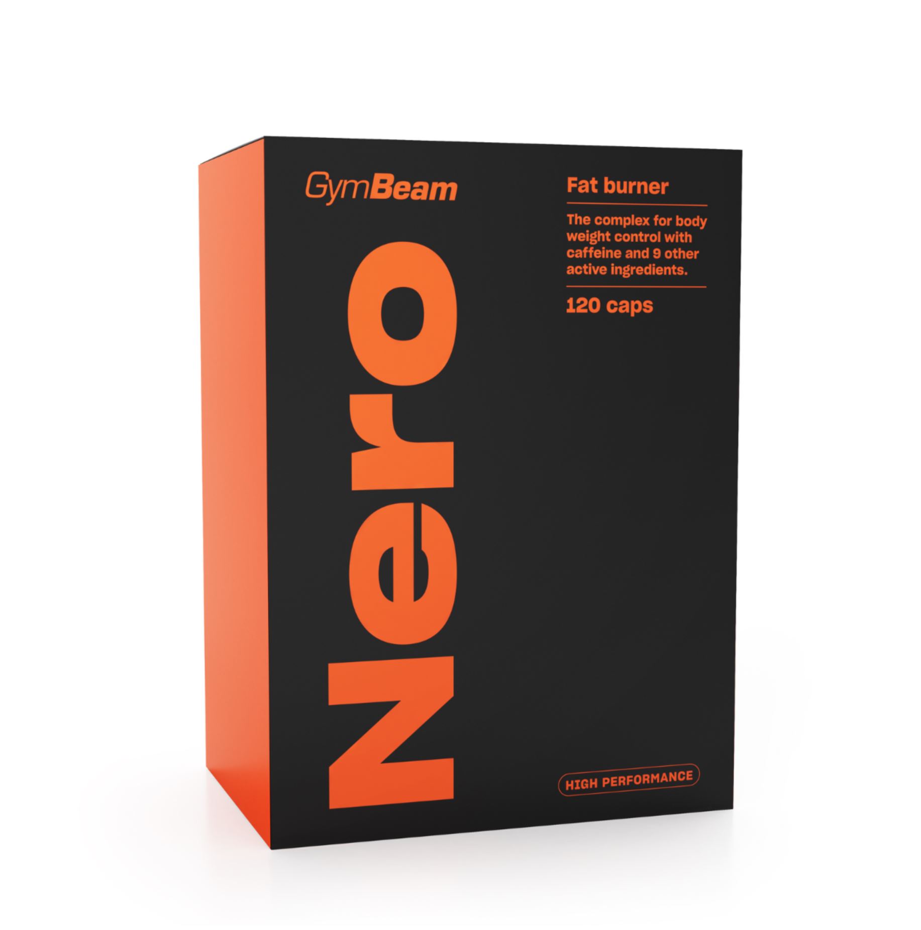 GymBeam Nero Fatburner mit Koffein für Fettverbrennung 120 Kapseln