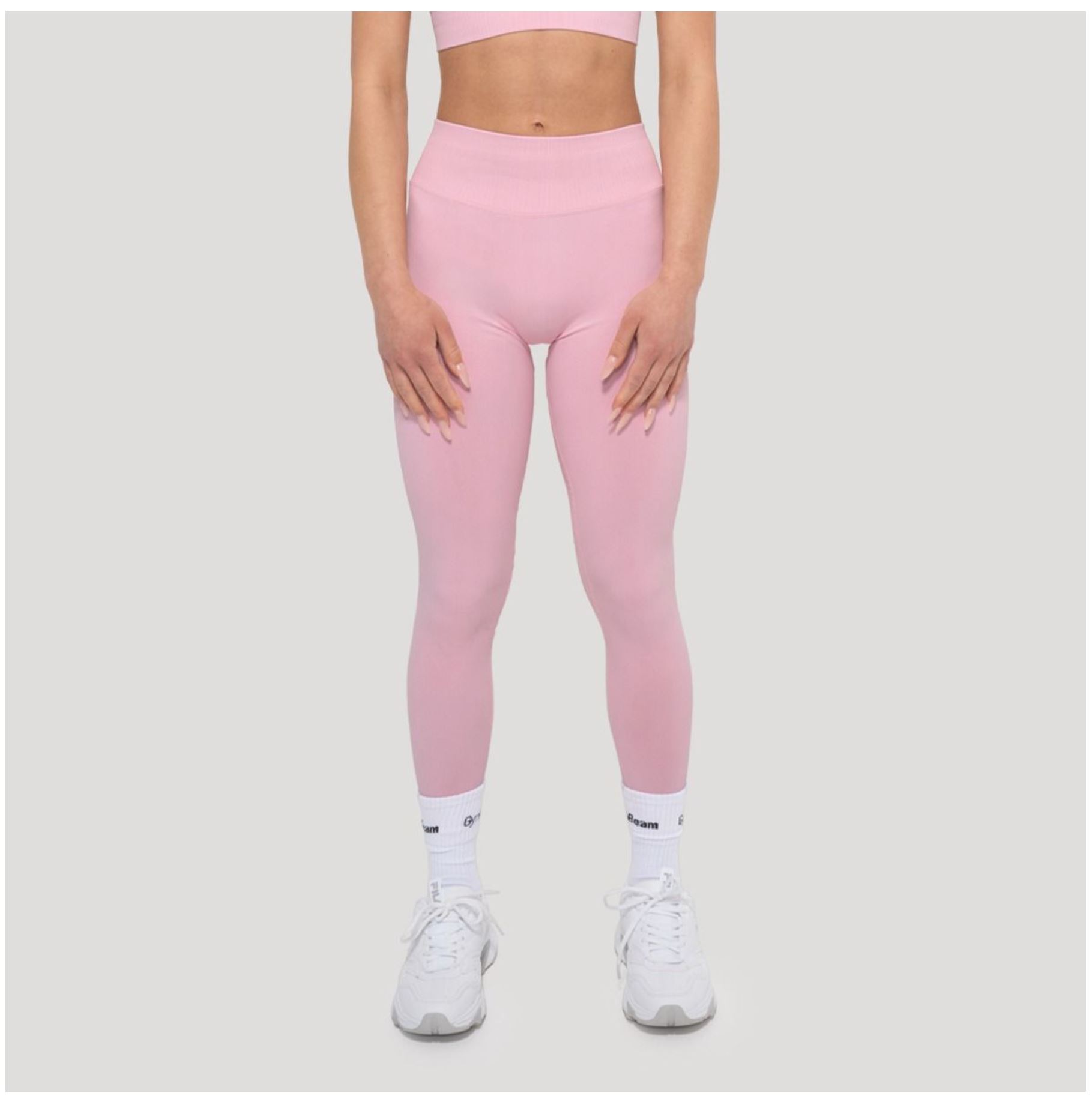 GymBeam LUMA Leggings Scrunch-Butt-Effekt Sportleggings Quick-Dry mit 4-Way-Stretch-Technologie Baby-Pink Gr. M