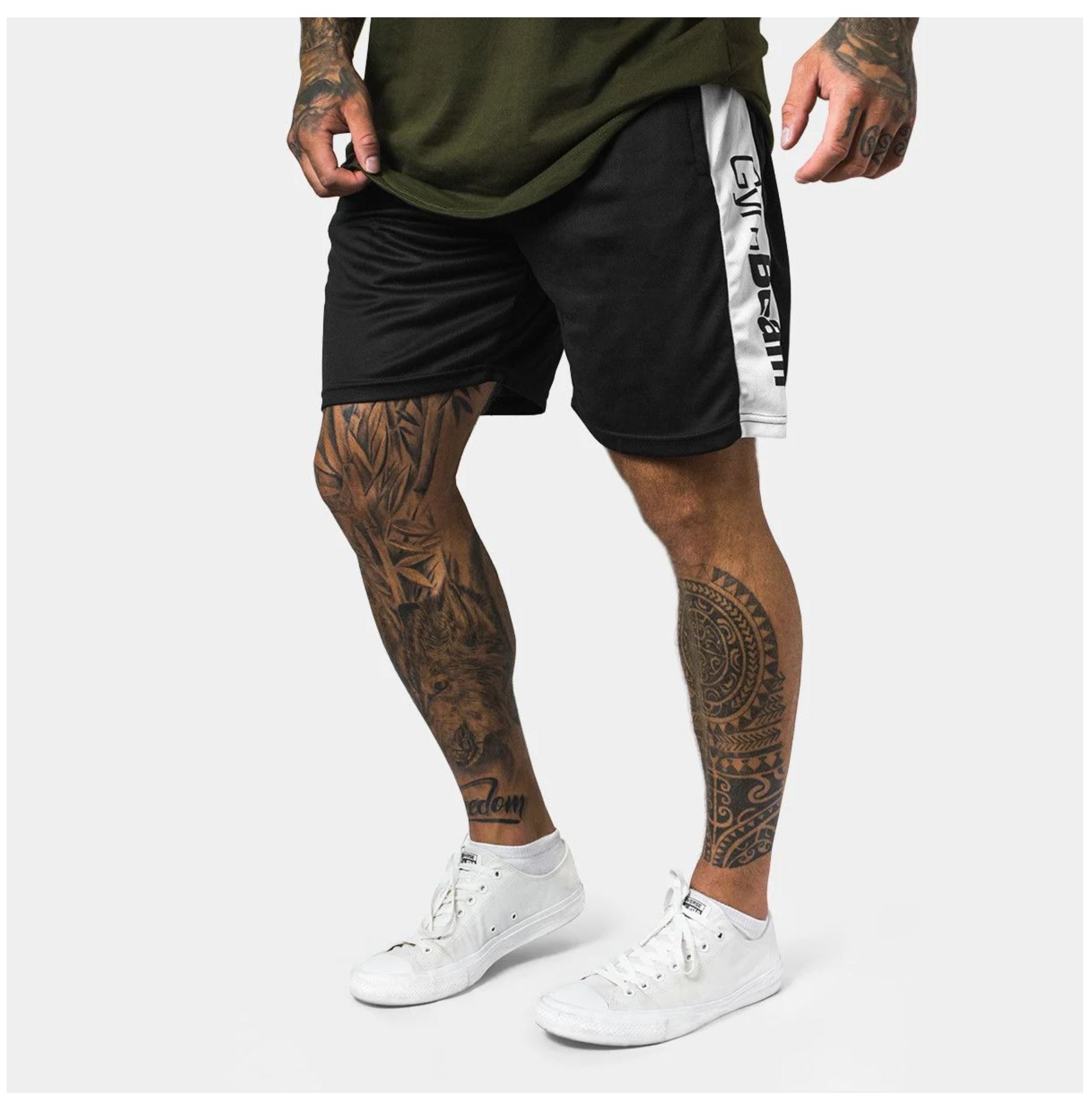GymBeam VERTICAL-Shorts Sportshorts für Männer als Trainingsshorts Schwarz Gr. S