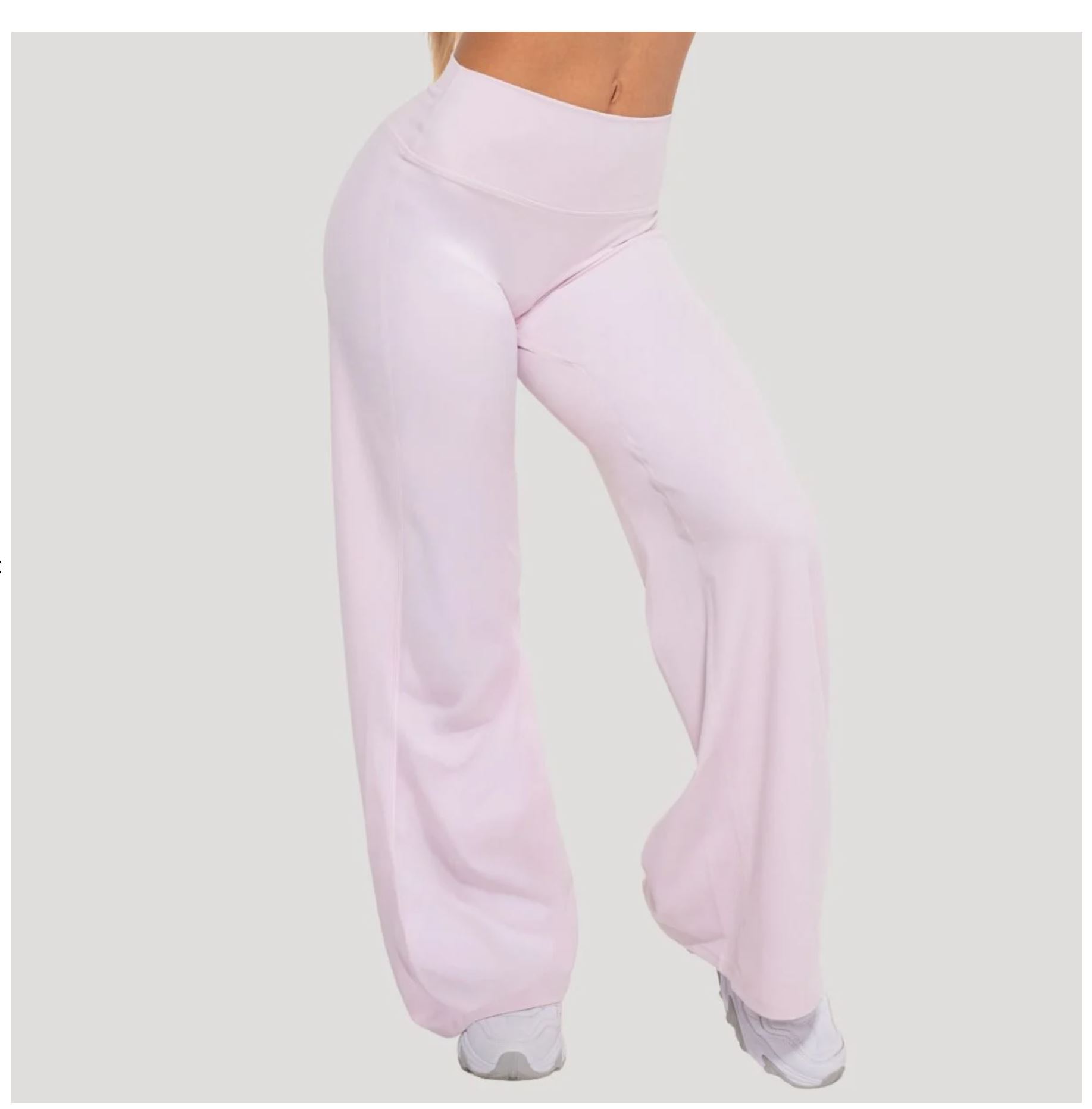 GymBeam Sporthose FLOW Blush für Frauen Straight Pants atmungsaktive Trainingshose mit Strech Gr. L