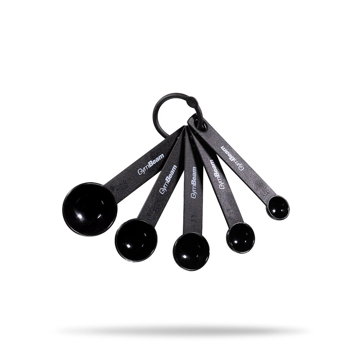 GymBeam Messlöffel Set für Supplements Messbecher zum Backen & Kochen 1,25 ml bis 15 ml im 5er-Set