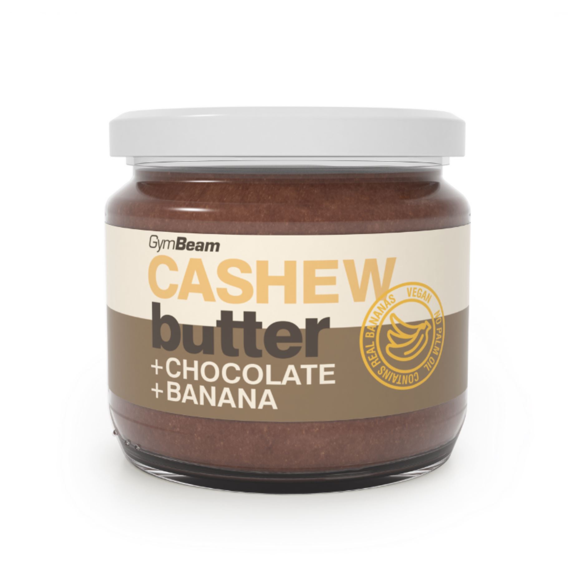 GymBeam Cashewbutter Schokolade + Banane streichzart im 340 g Glas