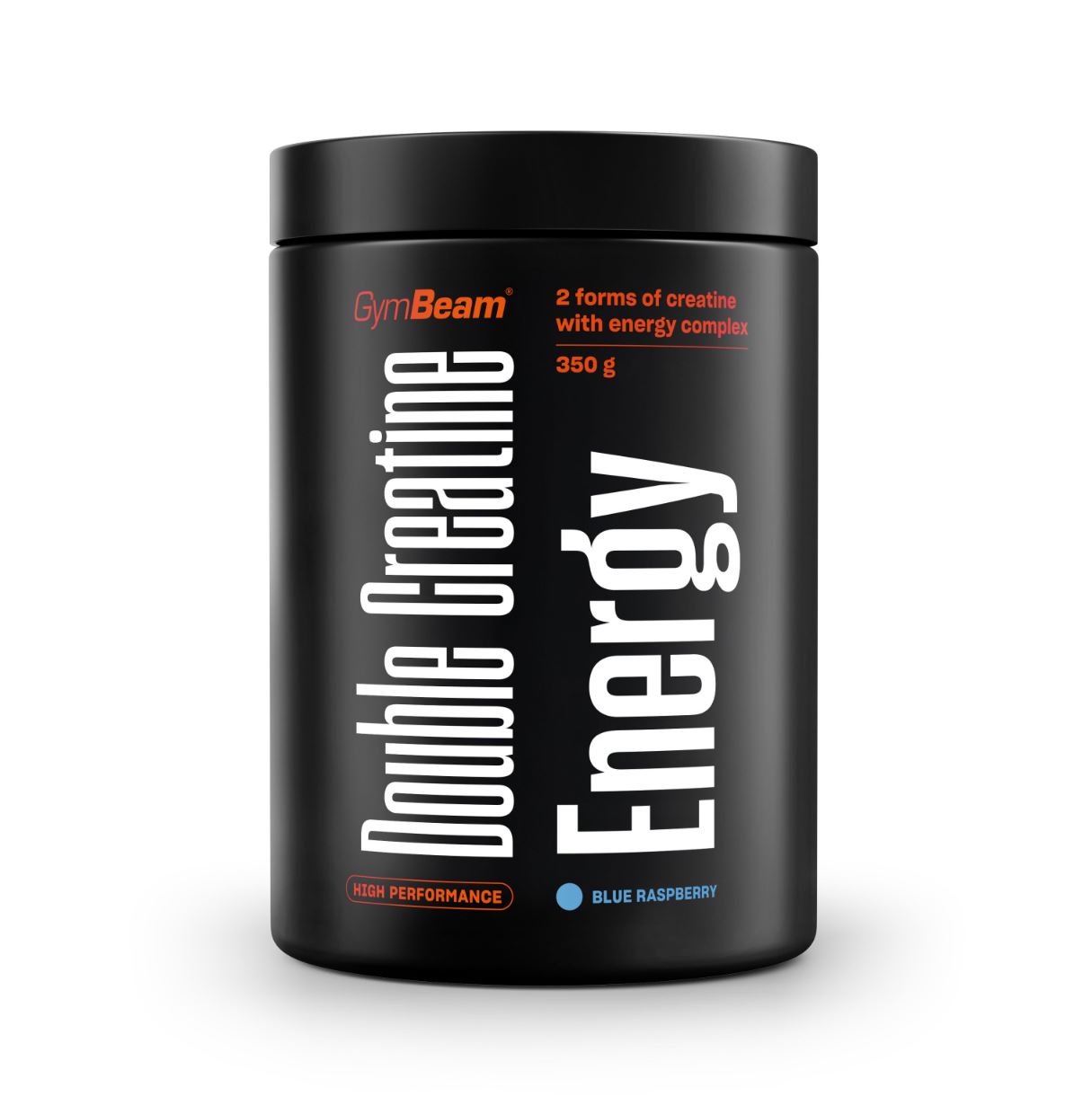 GymBeam Kreatin Blaue-Himbeere Double Energy mit Vitaminen laktosefrei Creatin Energie-Power 350 g