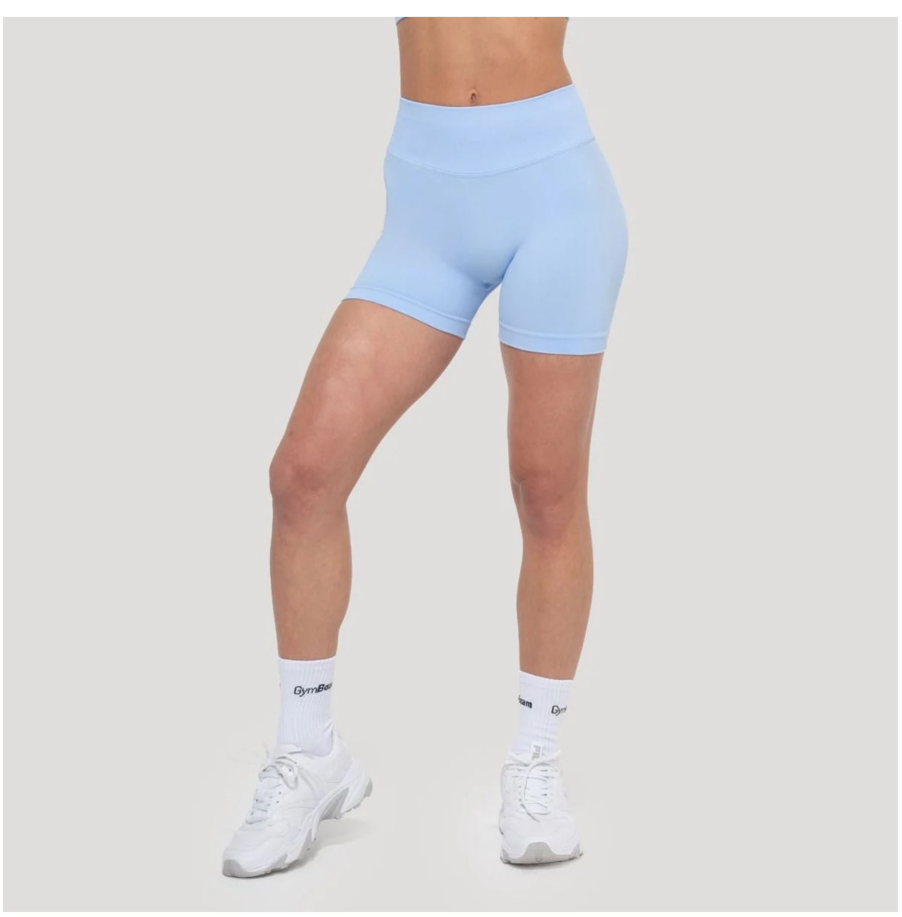GymBeam LUMA Shorts Sportshorts für Frauen nahtloses Design Scrunchshorts Baby-Blau Gr. M