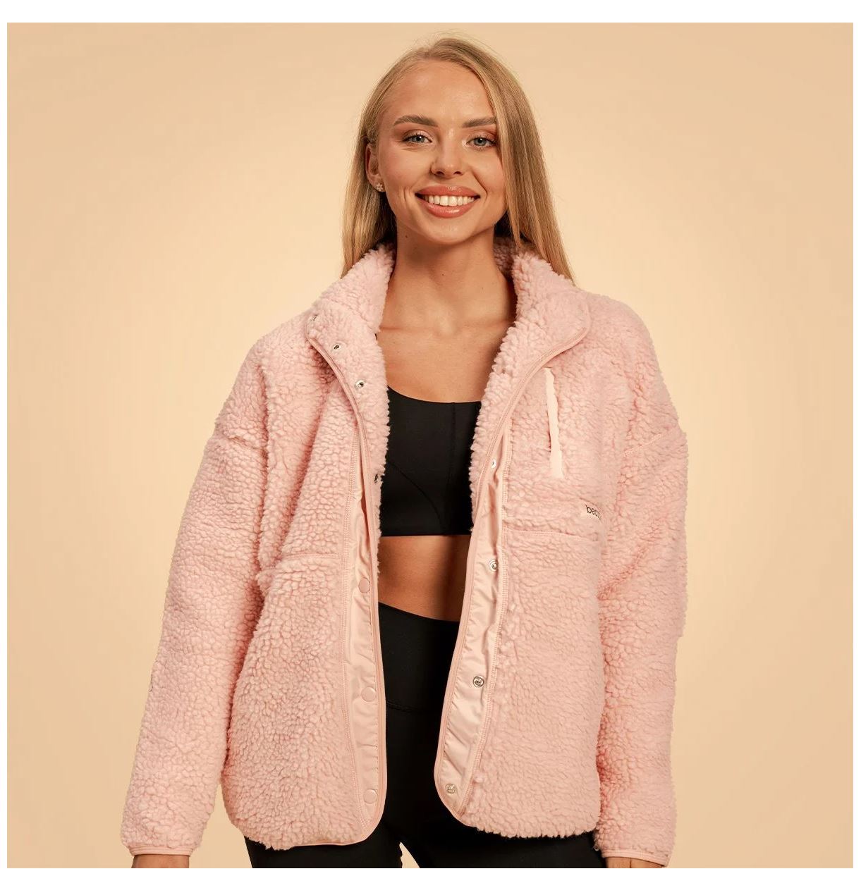 BeastPink Fleecejacke mit Plüschfutter Pink Übergangsjacke BLISS Jacke für Frauen Gr. S