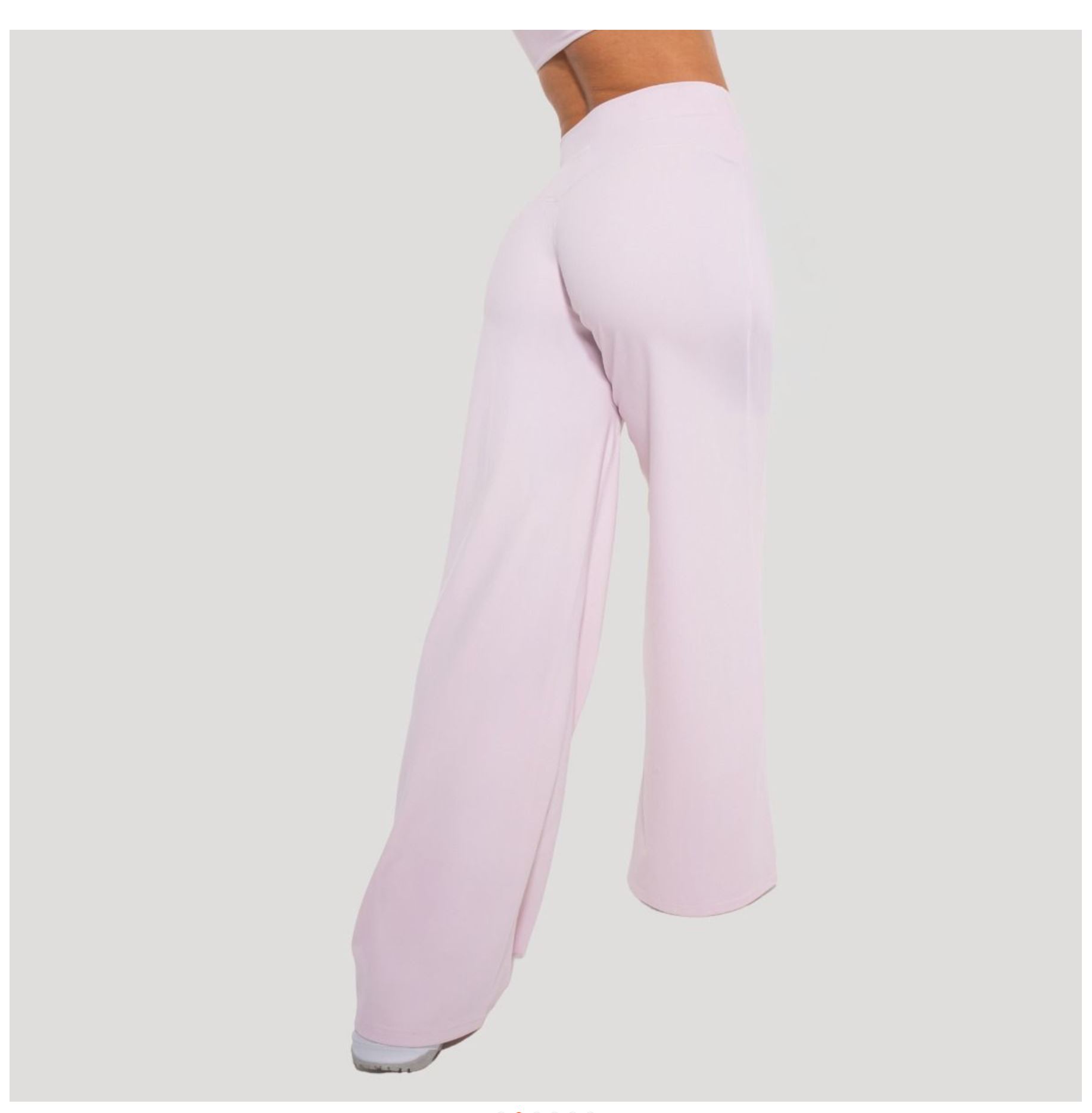 GymBeam Sporthose FLOW Blush für Frauen Straight Pants atmungsaktive Trainingshose mit Strech Gr. L