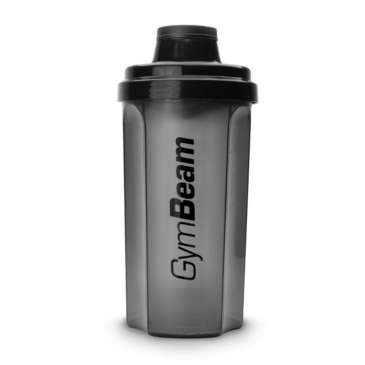 GymBeam Proteinshaker 700 ml in Transparent Schwarz Shaker mit Skala Auslaufsicher