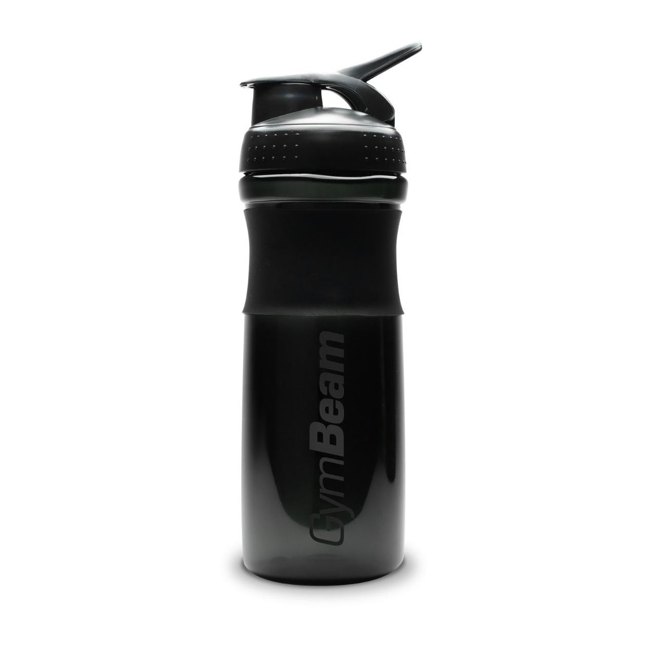 GymBeam Shaker Sportflasche schwarz 760 ml Proteinshaker weite Öffnung Auslaufsicher