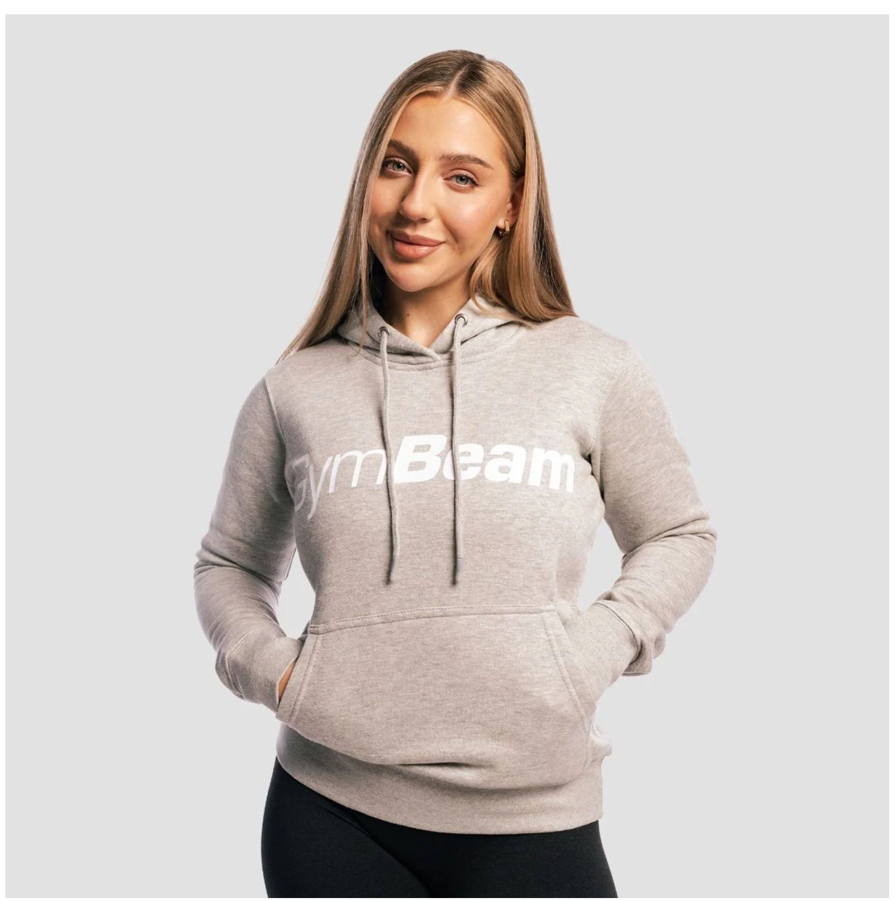 GymBeam ATHLETE-Hoodie für Frauen Sporthoodie Trainings-Kapuzenpullover Grau Gr. S