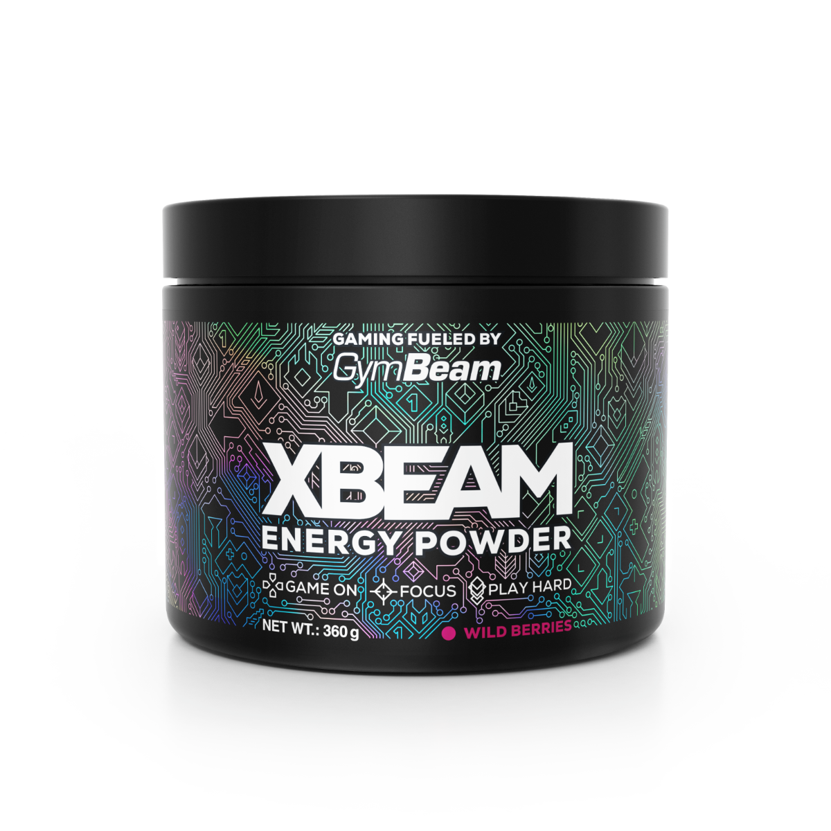 GymBeam Energy-Pulver XBEAM Wild-Berries zum Gaming Energy Powder mit Taurin 360 g