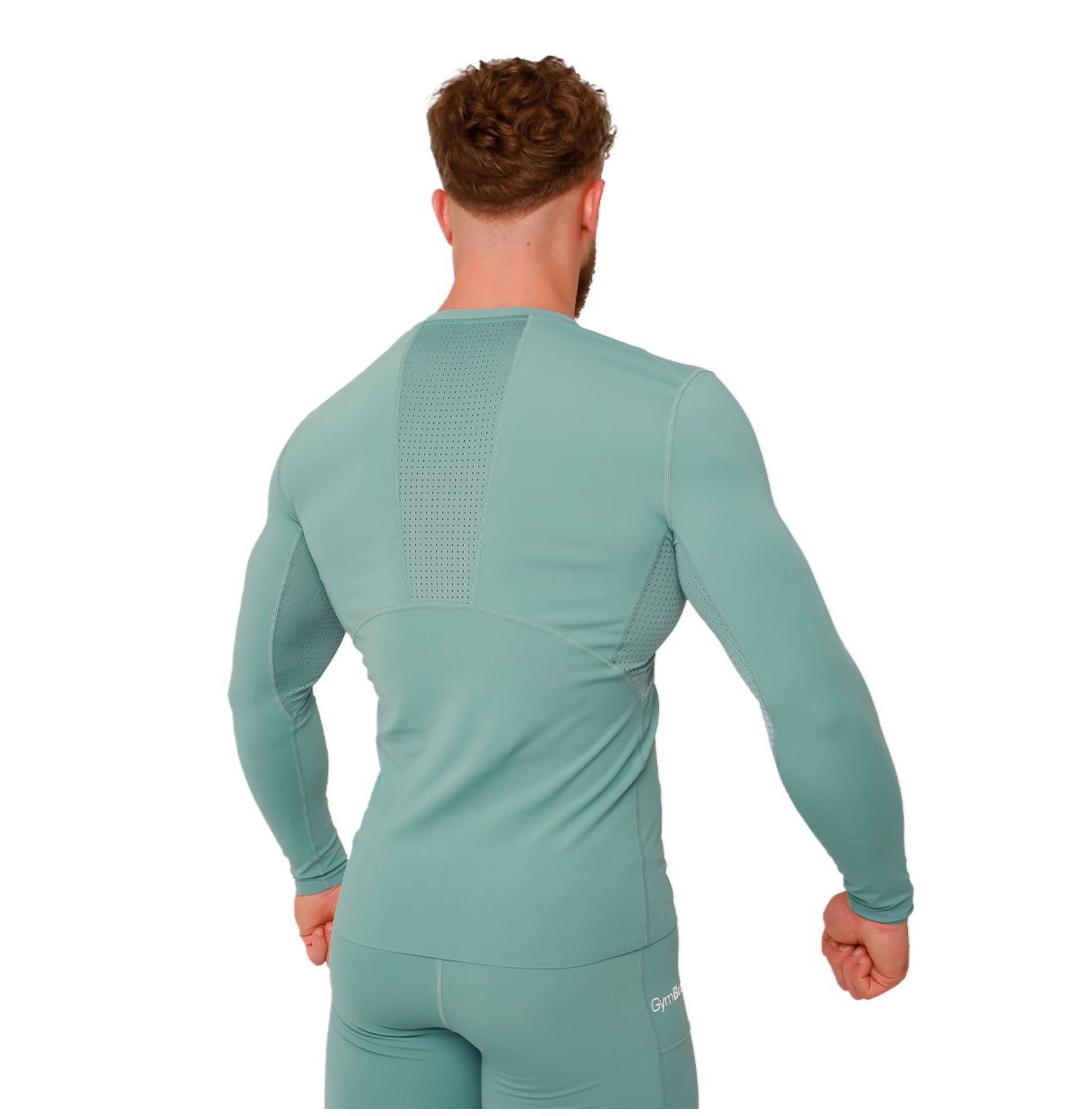 GymBeam High Kompressions‑T-Shirt in Mint für Bodybuilder Kompressionsshirt mit 3-fach Belüftungssystem Gr. S