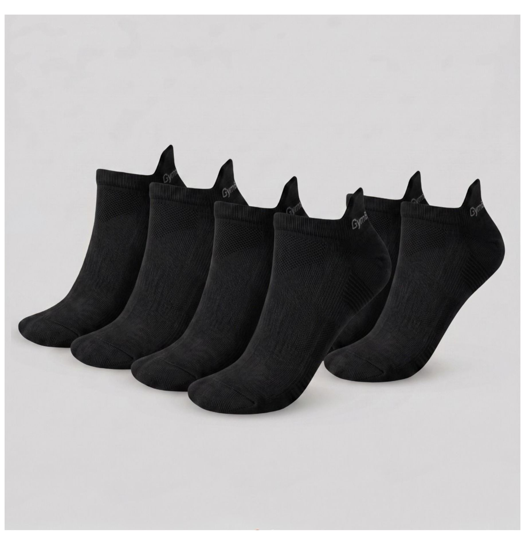 GymBeam TAB Socken schwarz Anti-Schweiß Socken Gr. S mit Silberfasern antibakteriell 3er-Pack