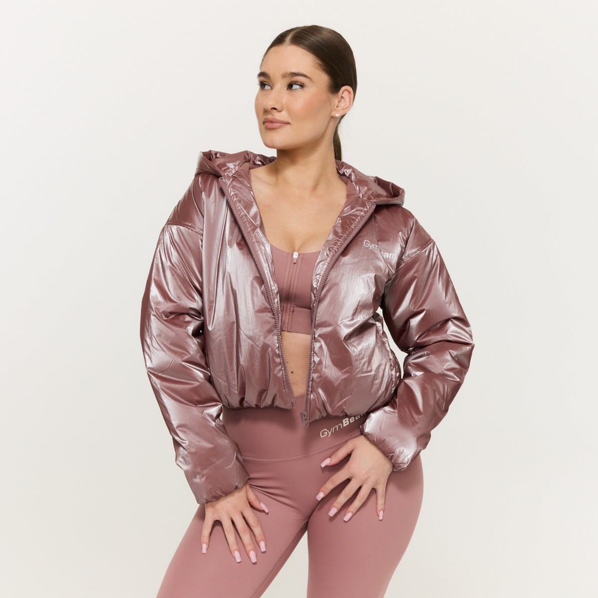 GymBeam PRIME Jacke mit Holo-Effekt & leichtem Fleece-Innenfutter