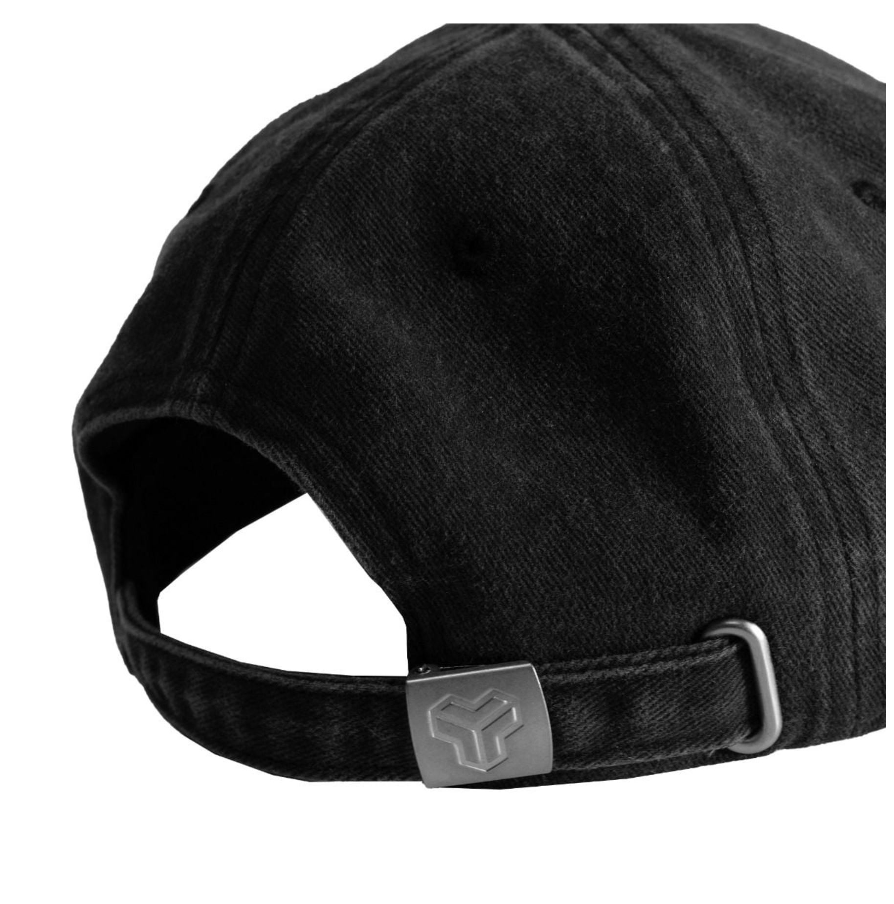 STRIX Basecap atmungsaktiv Cap aus 100% Baumwolle in Washed Black