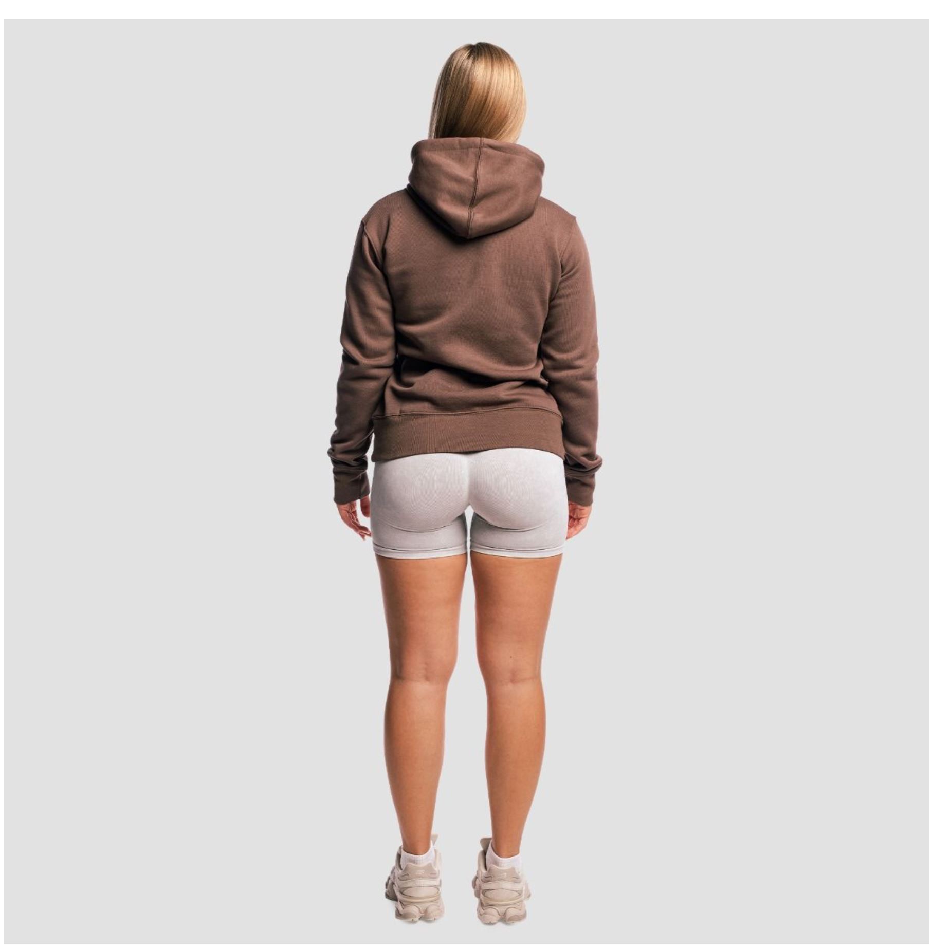 GymBeam ATHLETE-Hoodie für Frauen Sporthoodie Trainings-Kapuzenpullover Kakao Gr. S