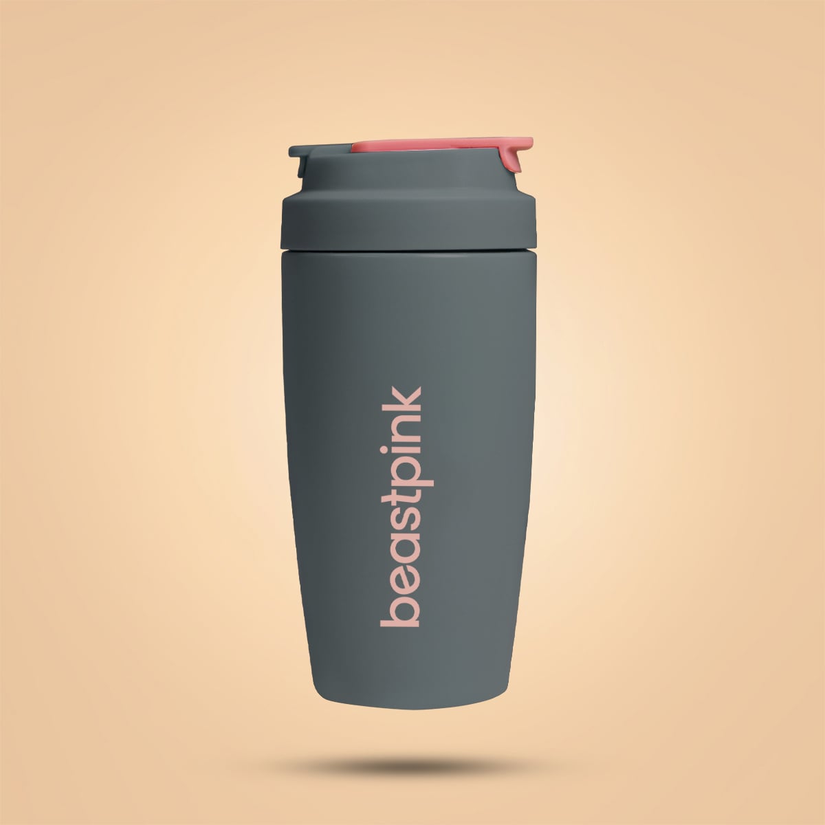 BeastPink Edelstahl-Thermobecher mit Strohhalm doppelwandige Isolierung für warm & Kaltgetränke 500 ml