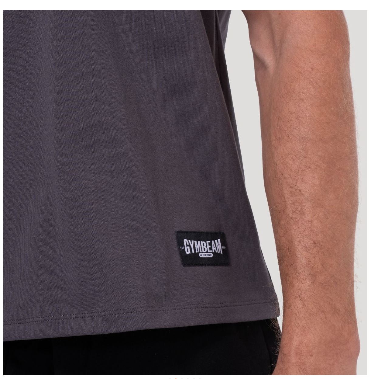 GymBeam Tank Top grau Persistence oversized Herren TankTop atmungsaktiv 100% Baumwolle Größe S