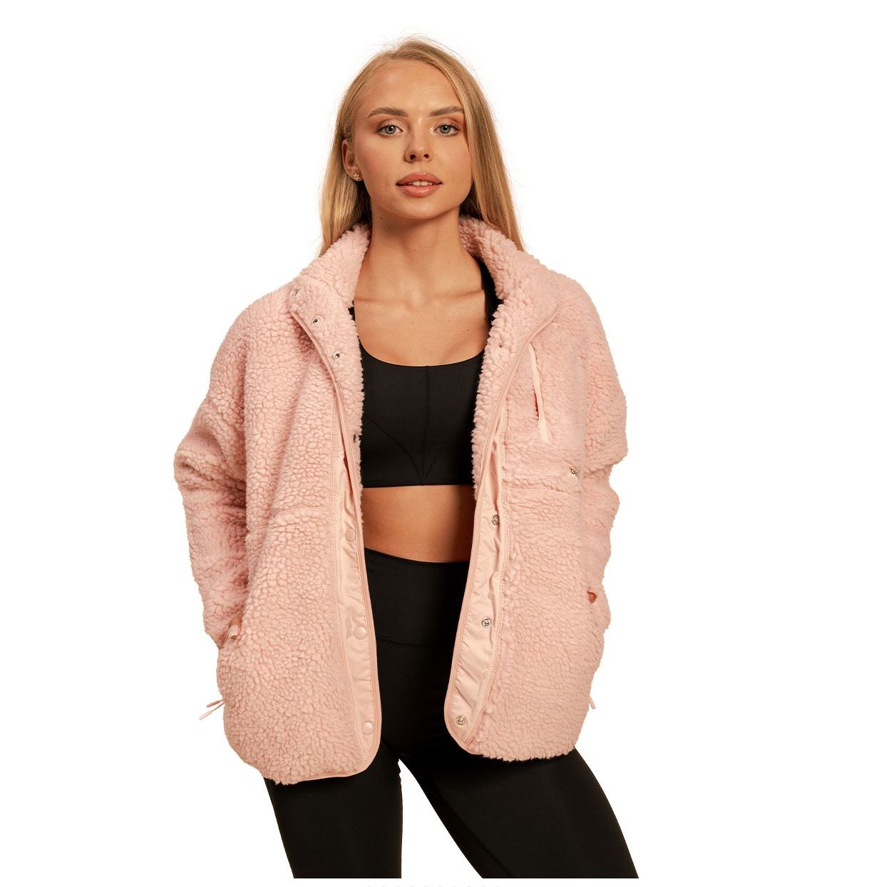 BeastPink Fleecejacke mit Plüschfutter Pink Übergangsjacke BLISS Jacke für Frauen Gr. S