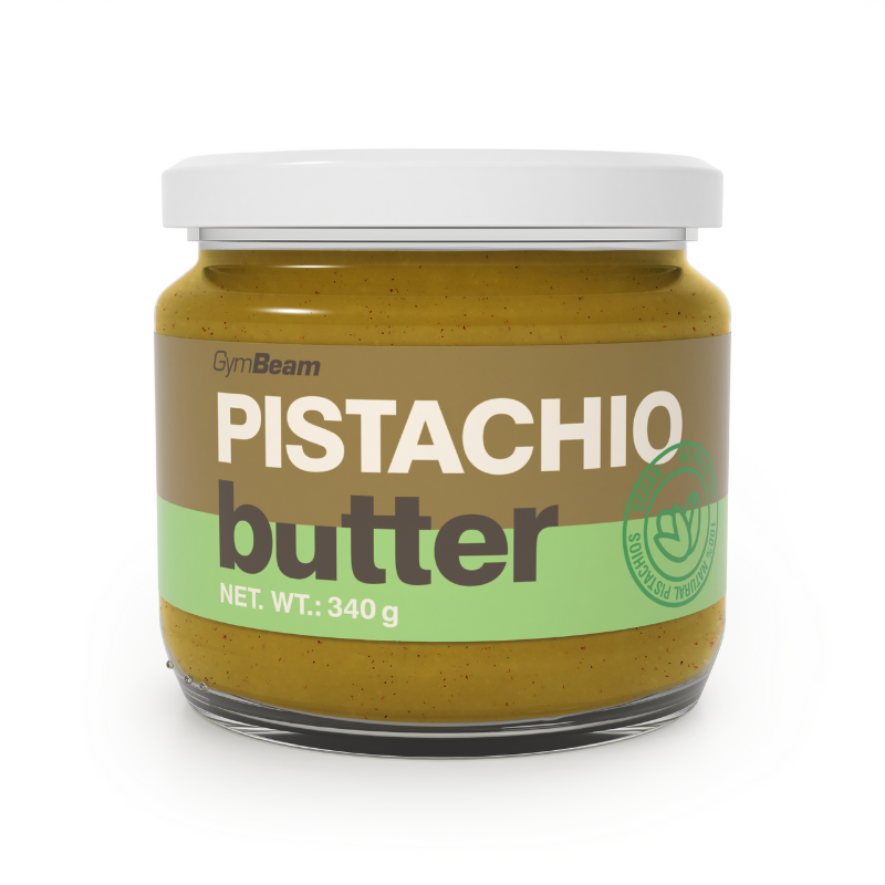 GymBeam Pistazienbutter ohne Zucker cremiger Nussaufstrich Pistazie 340 g