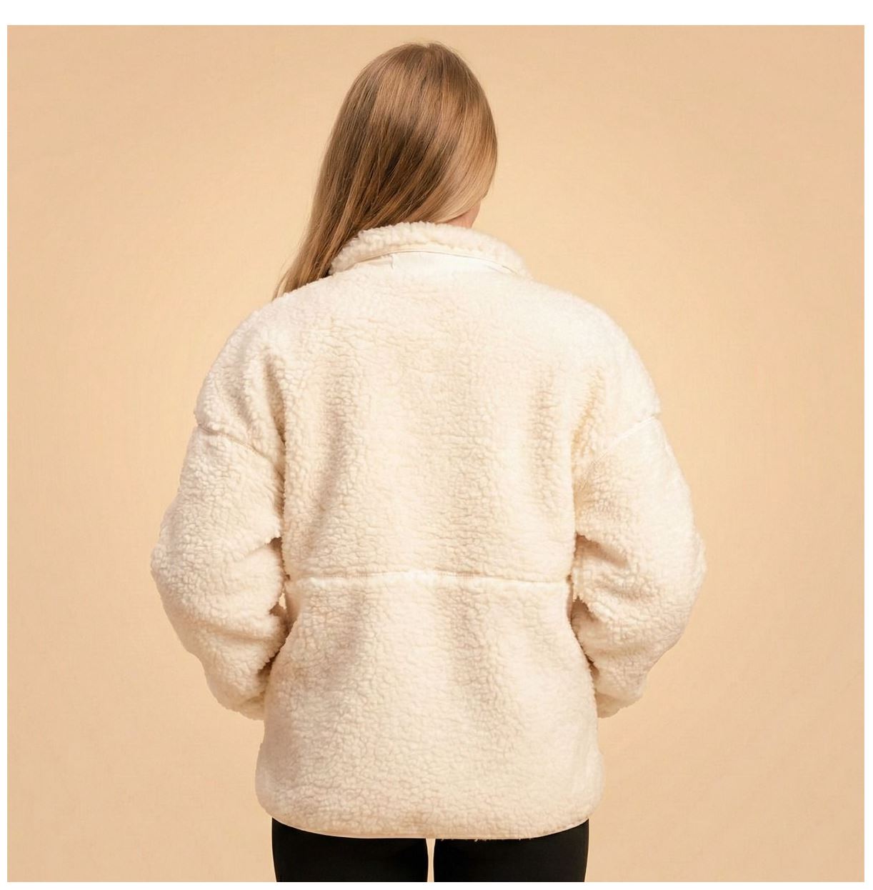 BeastPink Fleecejacke mit Plüschfutter Ivory Übergangsjacke BLISS Jacke für Frauen Gr. XS