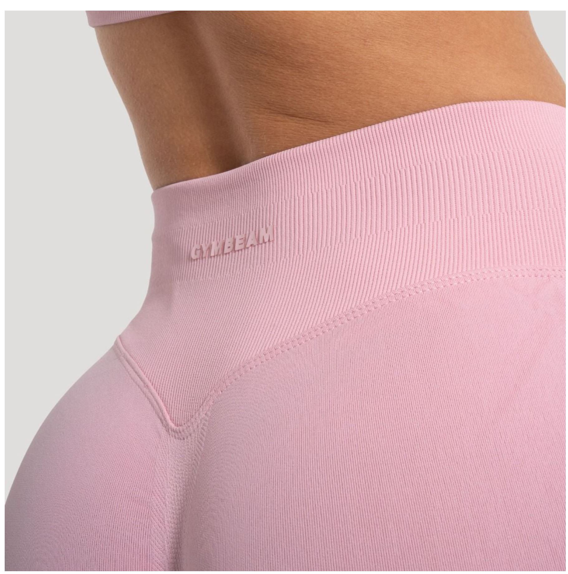 GymBeam LUMA Leggings Scrunch-Butt-Effekt Sportleggings Quick-Dry mit 4-Way-Stretch-Technologie Baby-Pink Gr. M