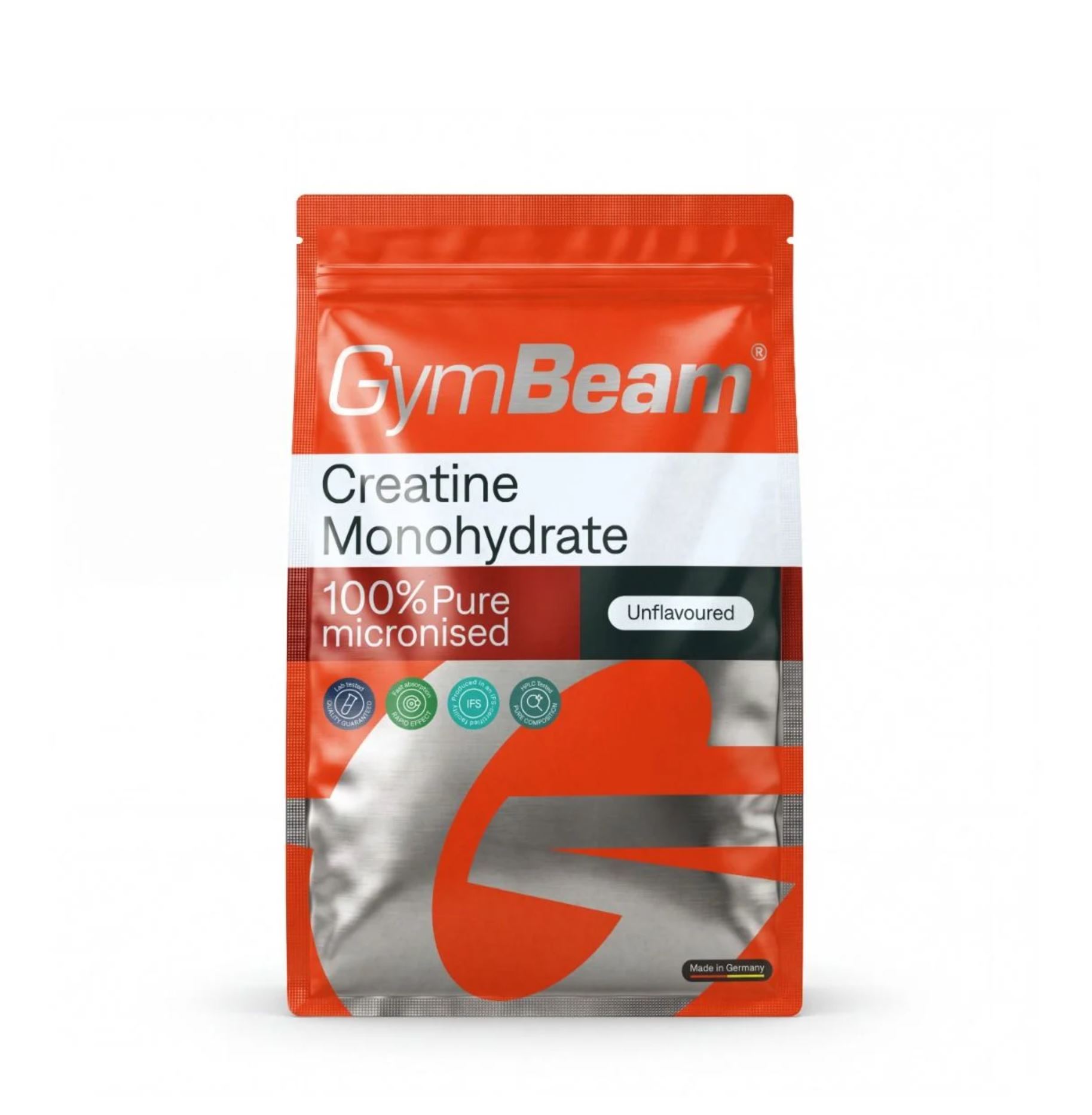 GymBeam 100% Kreatin-Monohydrat reines Creatin ohne Geschmack 500 g