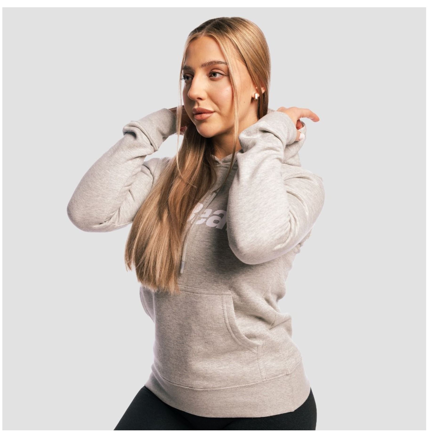 GymBeam ATHLETE-Hoodie für Frauen Sporthoodie Trainings-Kapuzenpullover Grau Gr. S