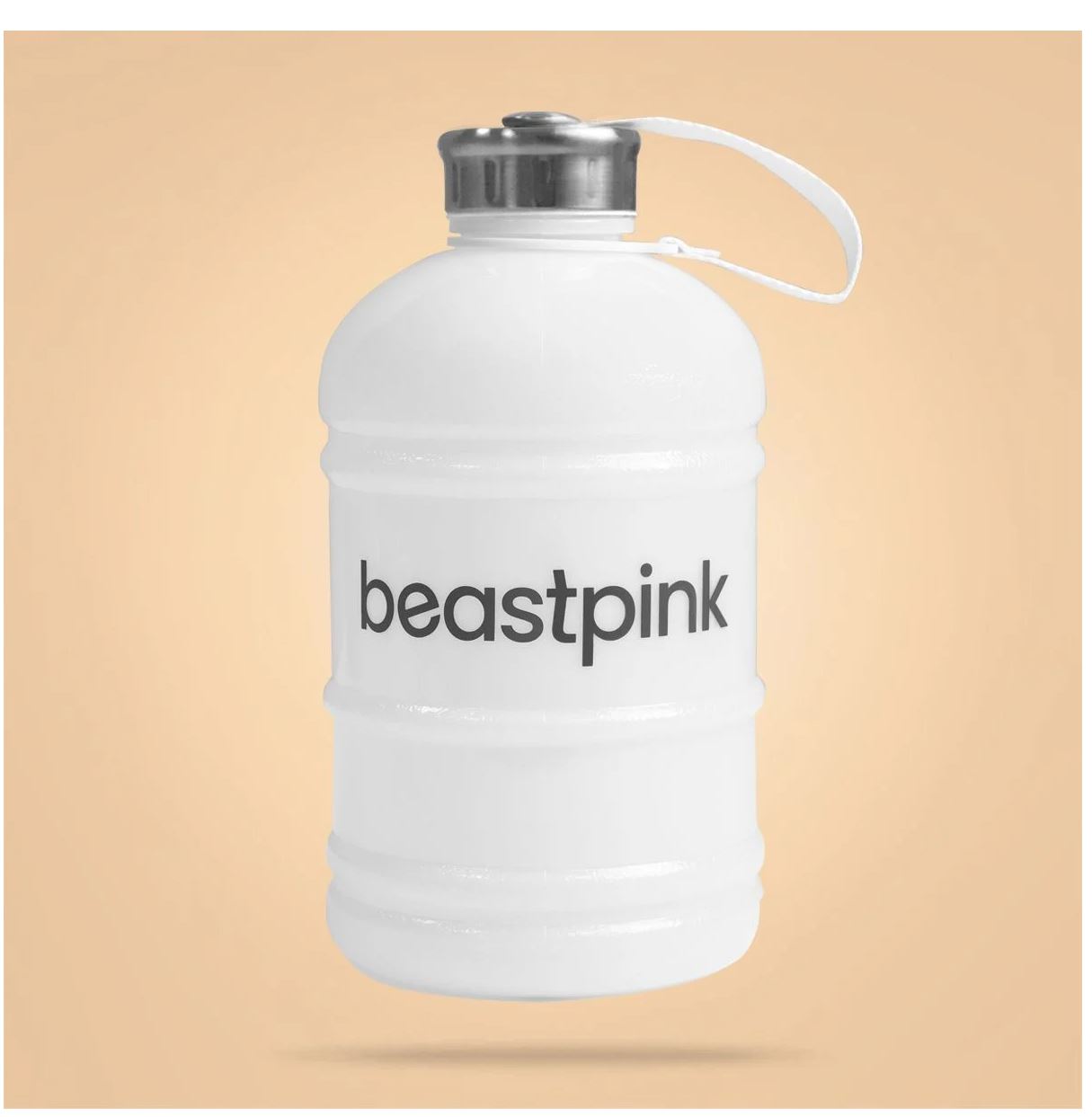 BeastPink Hydrator Trinkflasche Weiß 1,89 Liter mit Griff Auslaufsicher von GymBeam