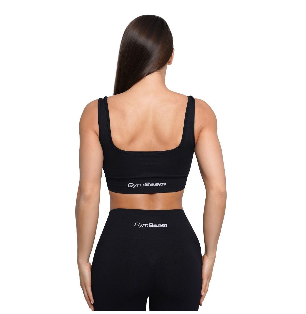 GymBeam LIFT Sport-BH schwarz nahtlos mittlerer Halt Fitness-BH mit Einlagen-Pads Gr. S