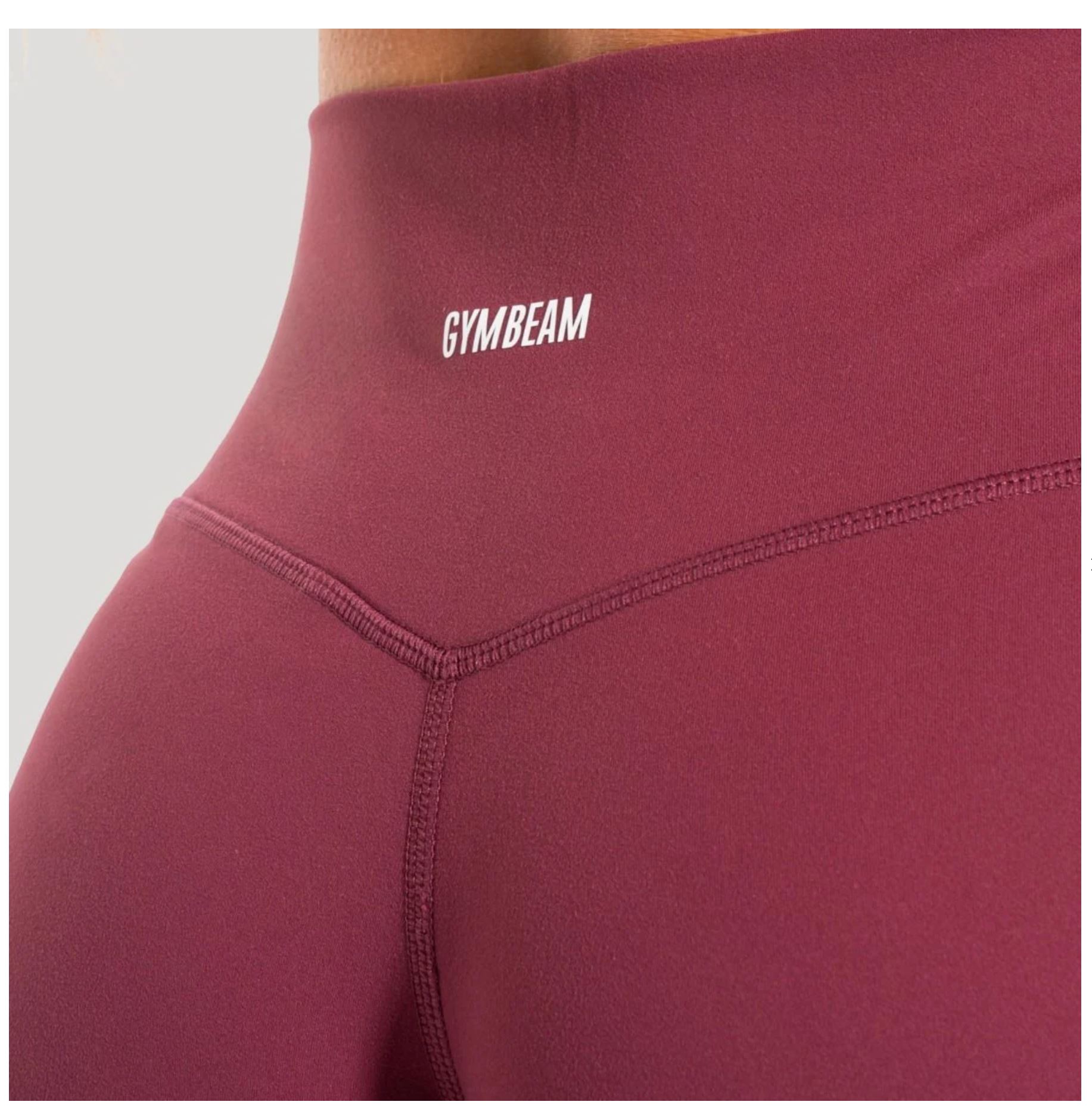 GymBeam Sporthose FLOW Weinrot für Frauen Straight Pants atmungsaktive Trainingshose mit Strech Gr. XL