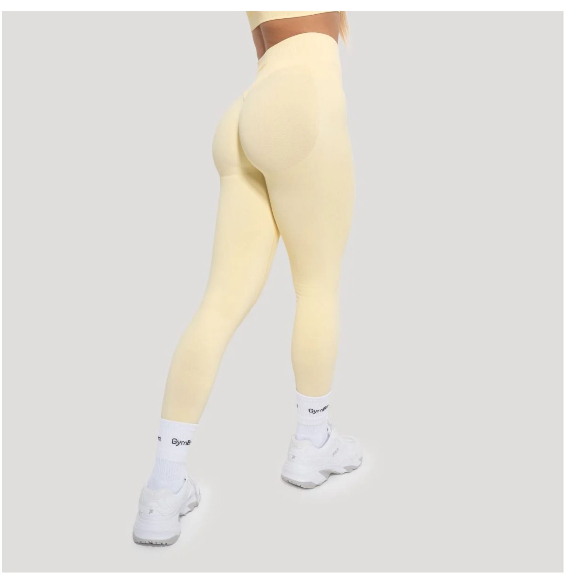 GymBeam LUMA Leggings Scrunch-Butt-Effekt Sportleggings Quick-Dry mit 4-Way-Stretch-Technologie Gelb Gr. XS