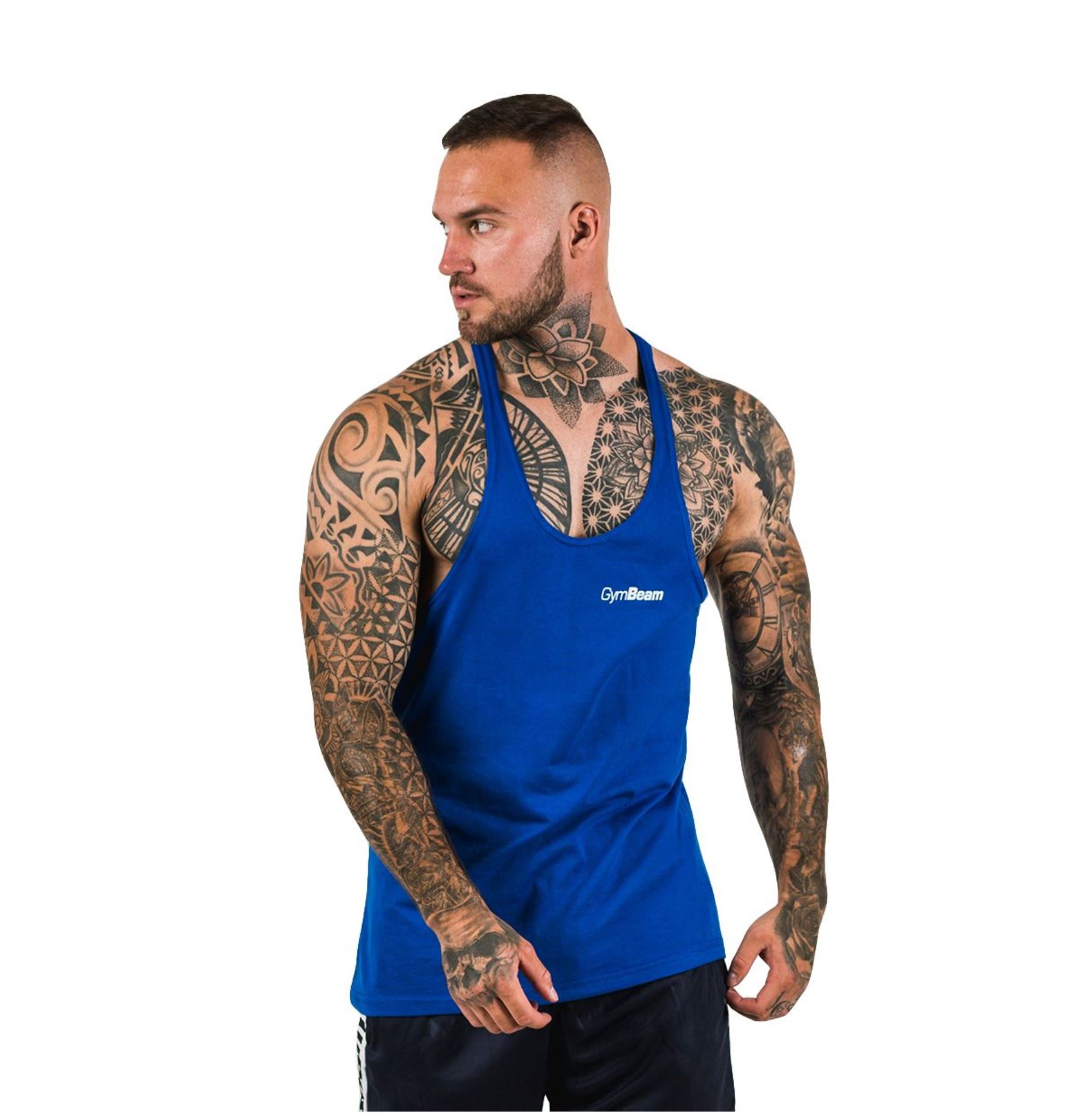 GymBeam Tank Top STRINGER blau für Männer Sport-Tank Top atmungsaktiv Gr. S