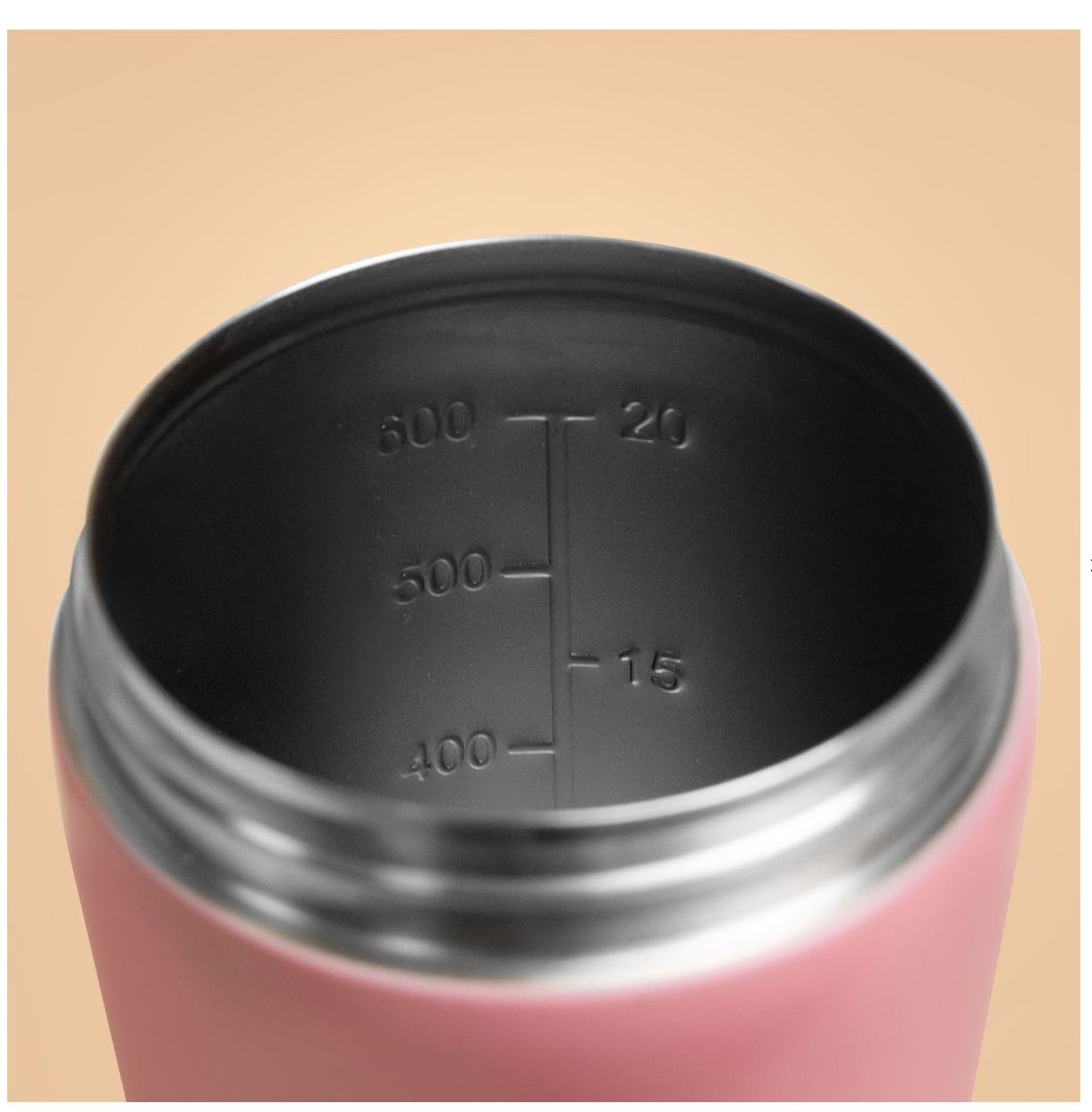 GymBeam Stahl-Shaker BeastPink doppelwandige Trinkflasche 650 ml