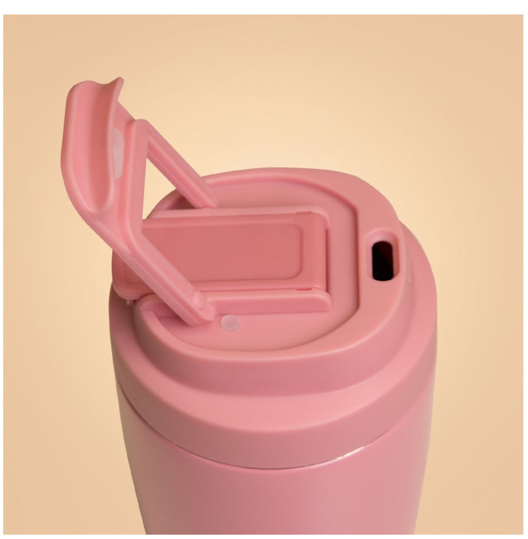 BeastPink Edelstahl-Thermobecher pink mit Strohhalm doppelwandige Isolierung für warm & Kaltgetränke 500 ml