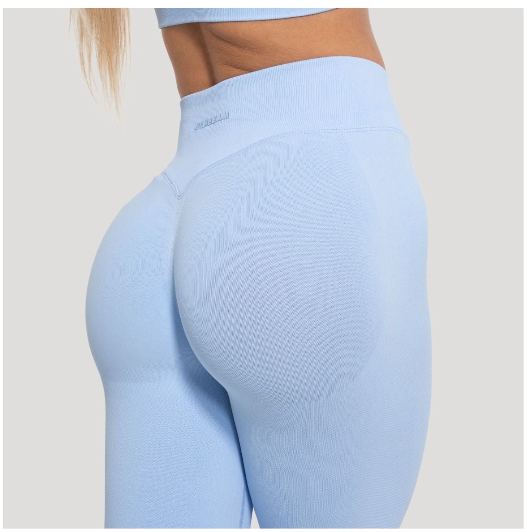 GymBeam LUMA Leggings Scrunch-Butt-Effekt Sportleggings Quick-Dry mit 4-Way-Stretch-Technologie Baby-Blau Gr. XS