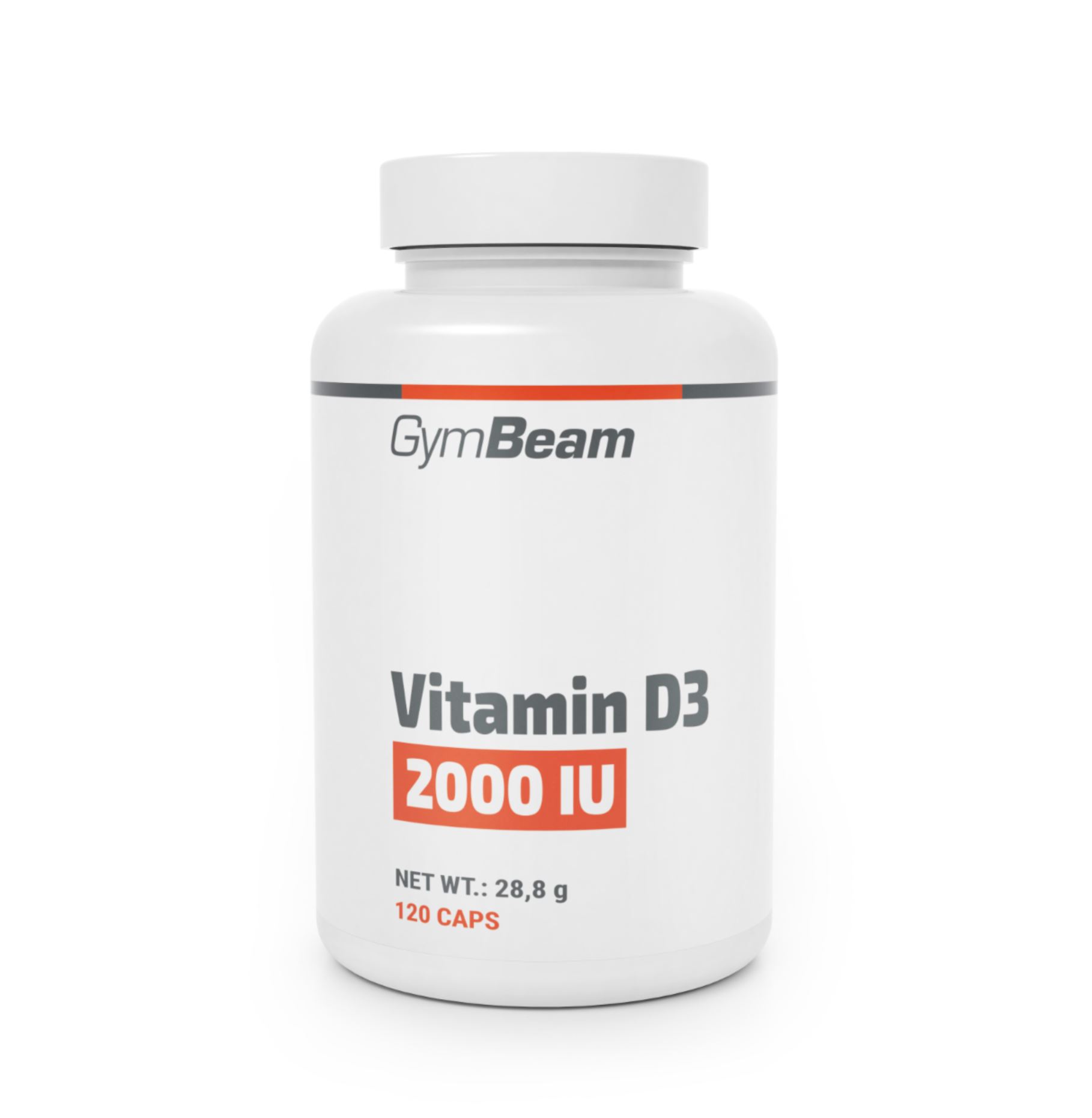 GymBeam Vitamin D3 (2000 IU) Hochdosiertes Vitamin D Vitamine 120 Kapseln