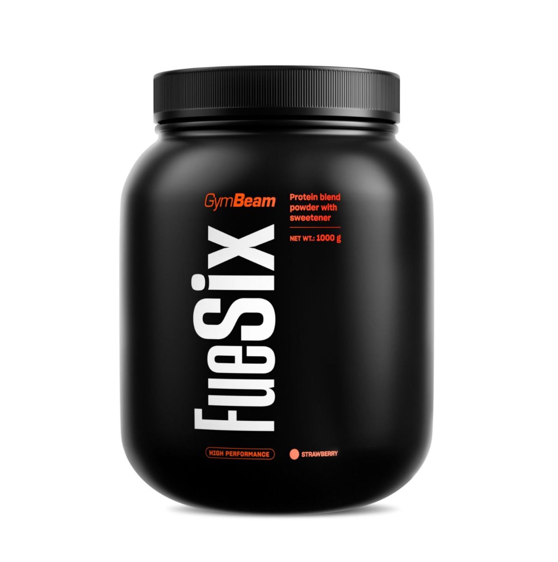GymBeam FueSix 6 Proteinquellen in einem Premium-Multiproteinpulver Erdberre 1000 g
