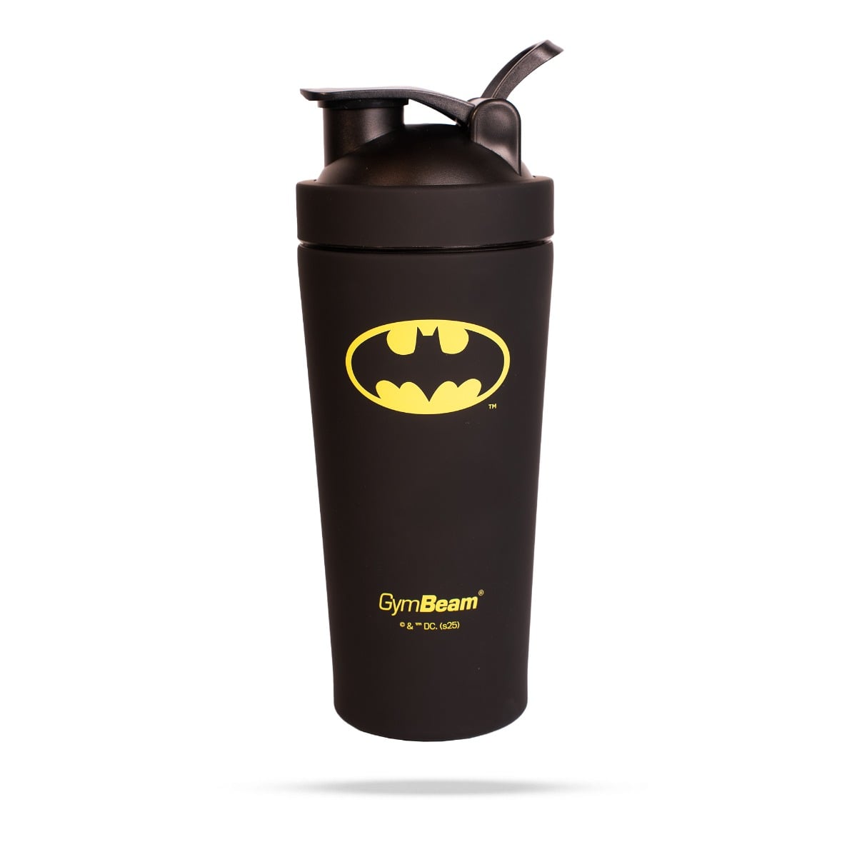 GymBeam Superhelden-Shaker Batman™ Original Gaming-Shaker schwarz mit Skala 750 ml